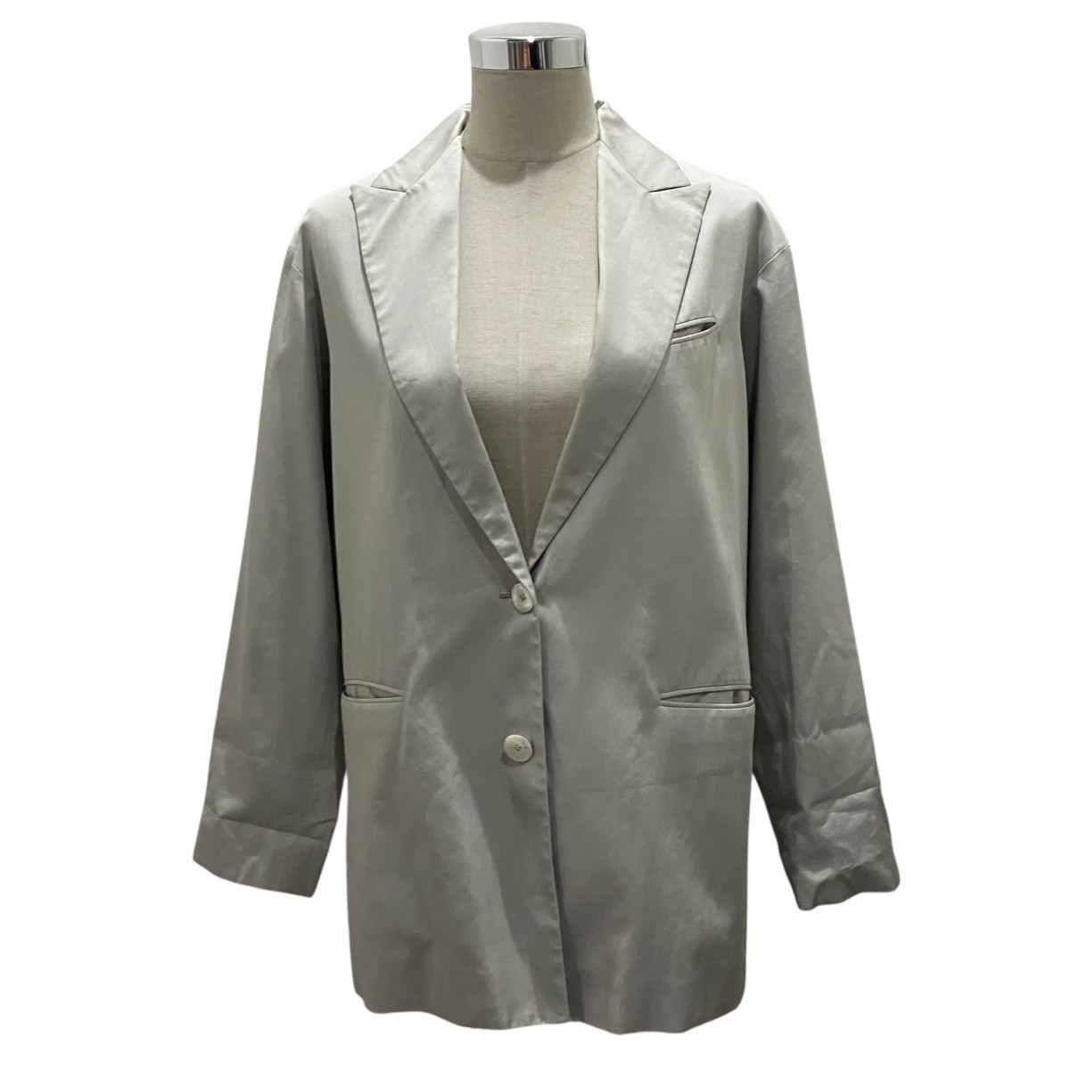 【中古】Kiton テーラードジャケット D53502K00666A グレー サイズ:40 【070326】(キートン)|ブランド古着のカインドオル