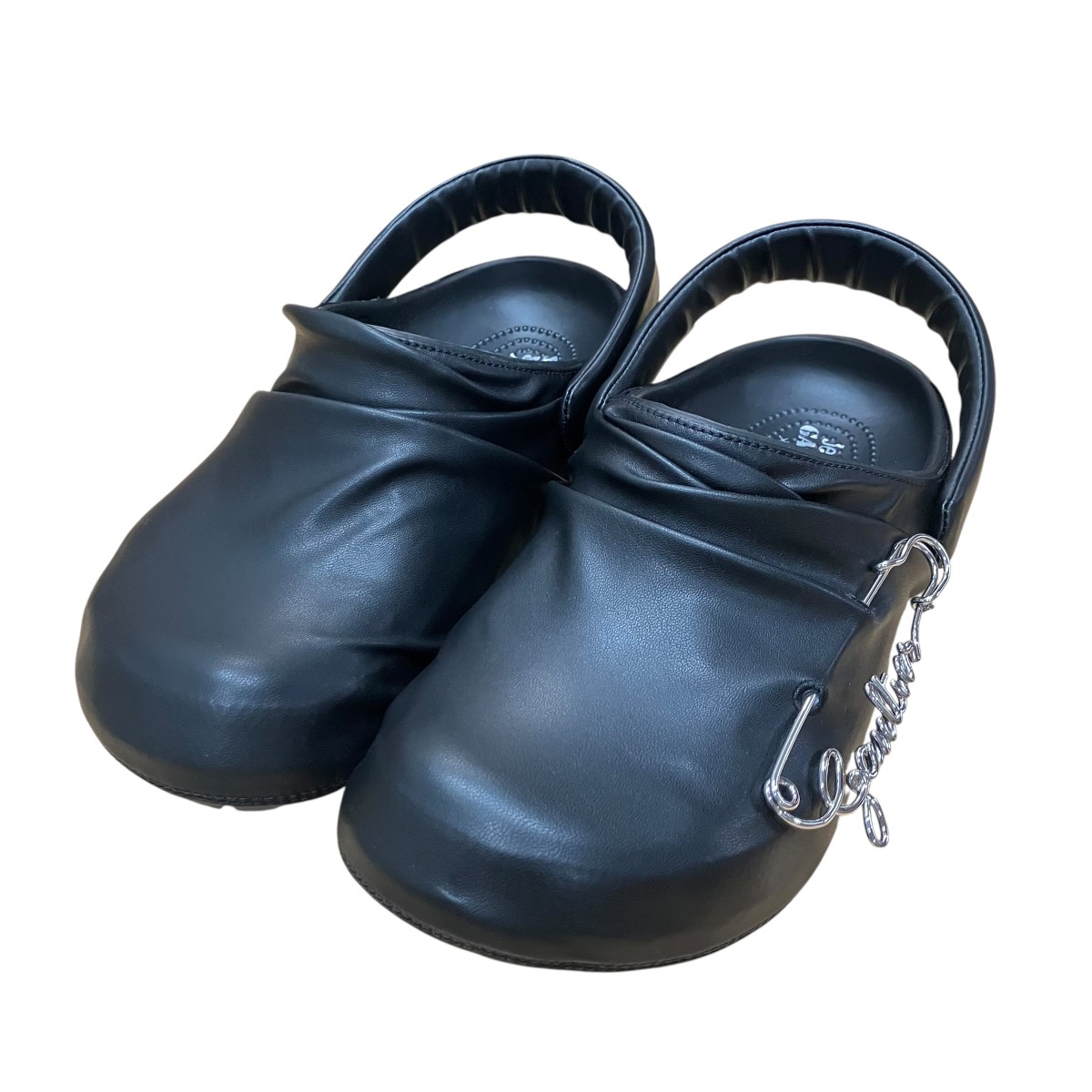 【中古】crocs×Jean Paul GAULTIER 25SS なめし革サンダル 黒いこと 大きさ：M6/W8 【070326】（クロックス×ジャンポールゴルチェ）