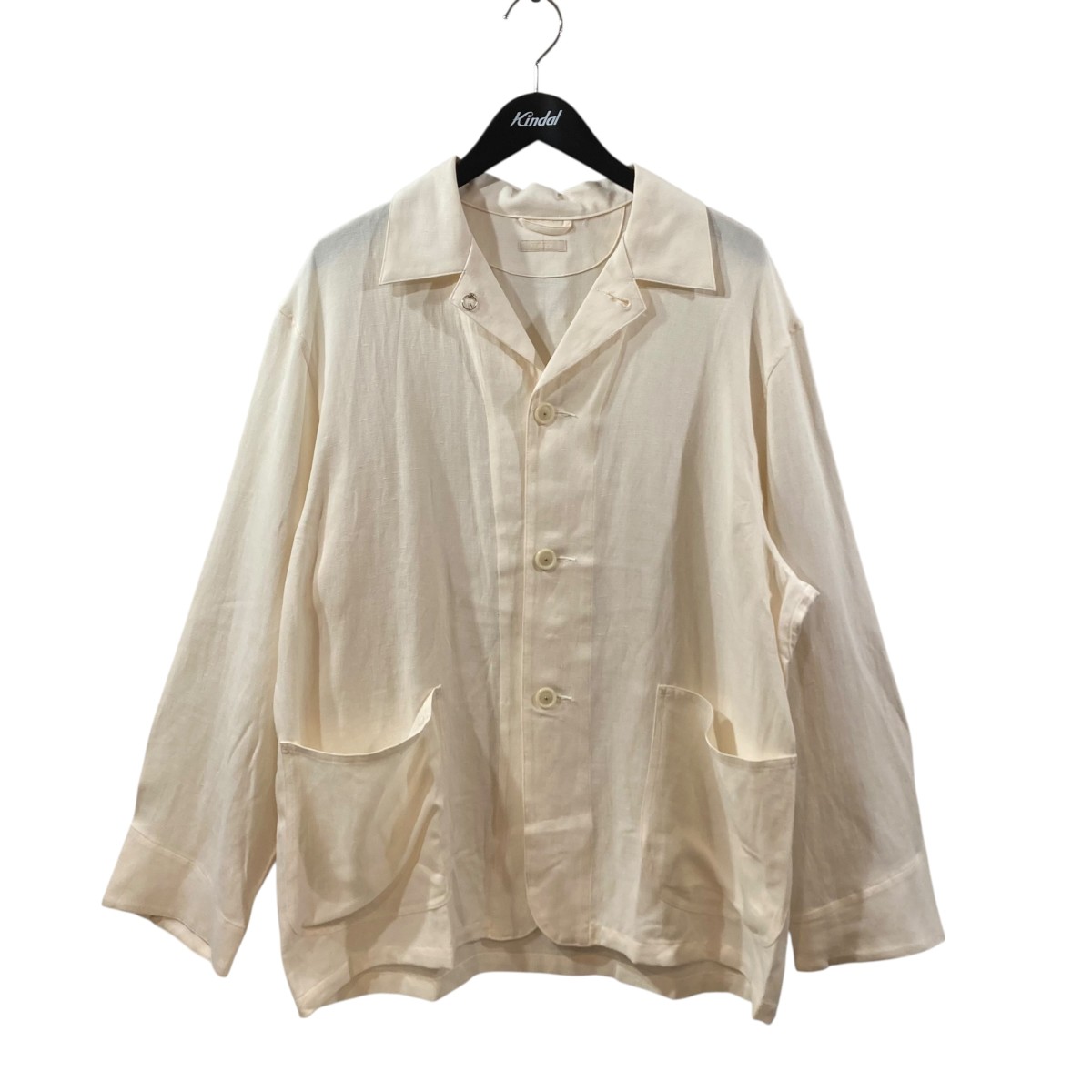 【中古】 ULTERIOR 25SS TA L MESH SH-COVERALL リネンジャケット ULSH52-KA196 アイボリー サイズ:4 【価格見直し】