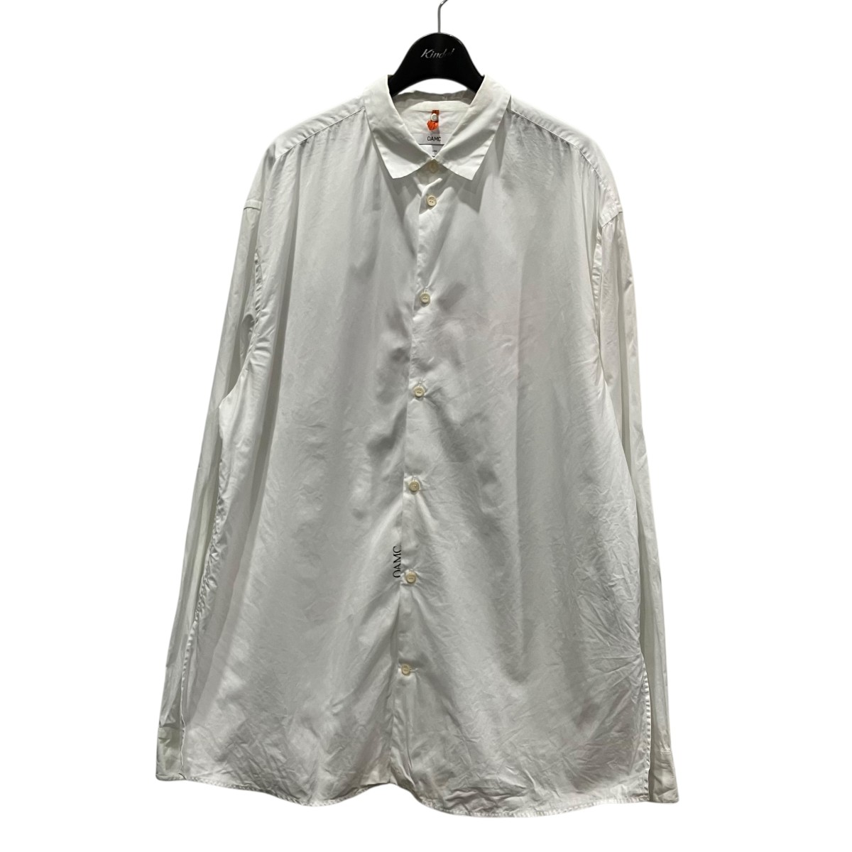 【中古】OAMC バックプリントシャツ OAMO602982 ホワイト サイズ：L 【070326】（オーエーエムシー）