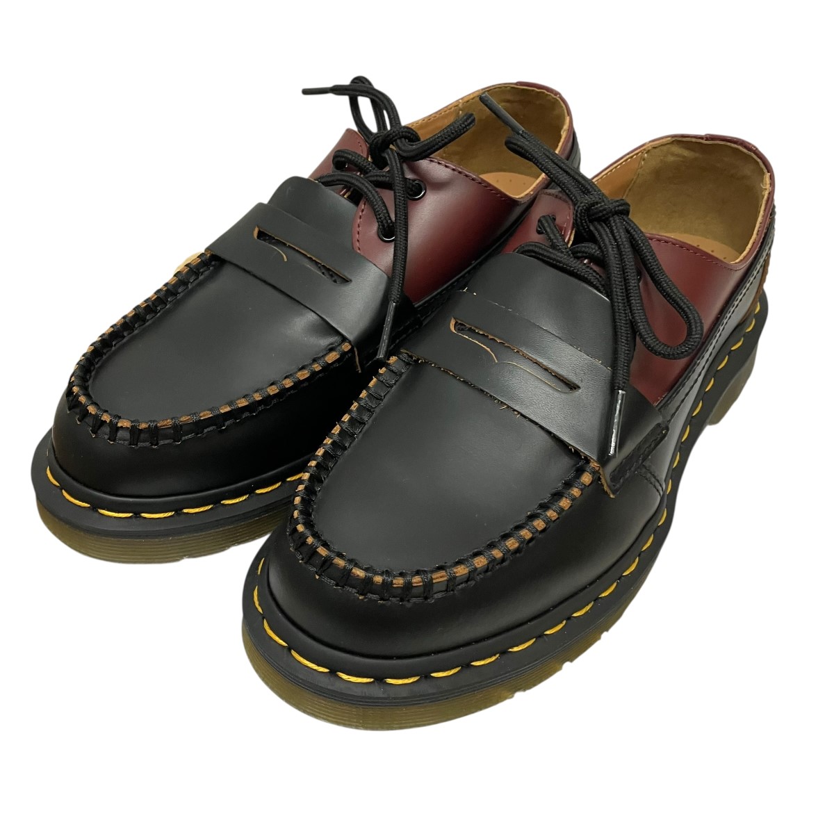 【中古】Dr．Martens×MM6 Maison Margiela 1461 Penton Mash Up レザーローファー 32184002 黒いこと 大きさ：37 【040626】（御医者さんマーチン×マルタンマルジェラ）