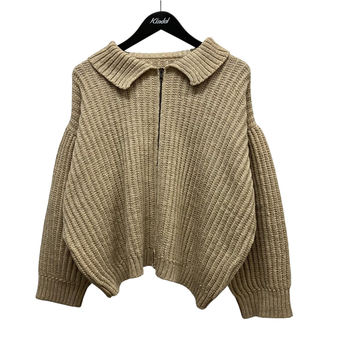 【中古】 Maison Margiela　 24SS DISTORTED KNIT ZIP SWEATER ジップアップニットジャケット S67HP0026 キャラメル サイズ：L 【070326】（メゾンマルジェラ）