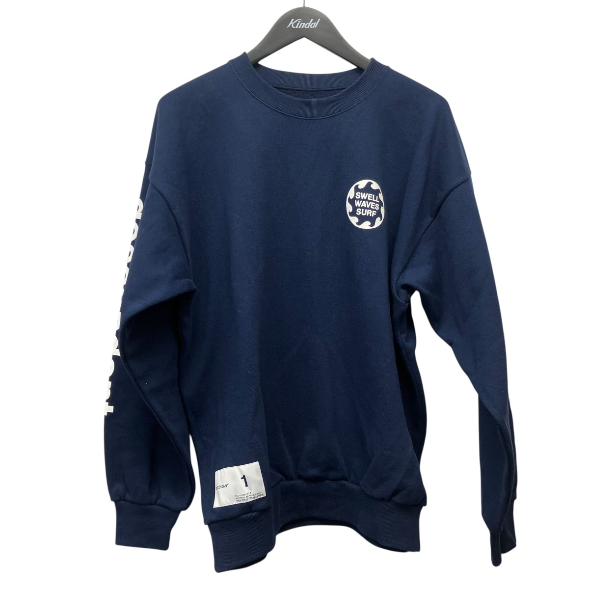 【中古】\u003cBR\u003eDESCENDANT\u003cBR\u003e25AW VORTEX CREW NECK プリントスウェット 252ATDS-CNM01S 米国海軍 大きさ：1\u003cBR\u003e【必要経費思いかえす】