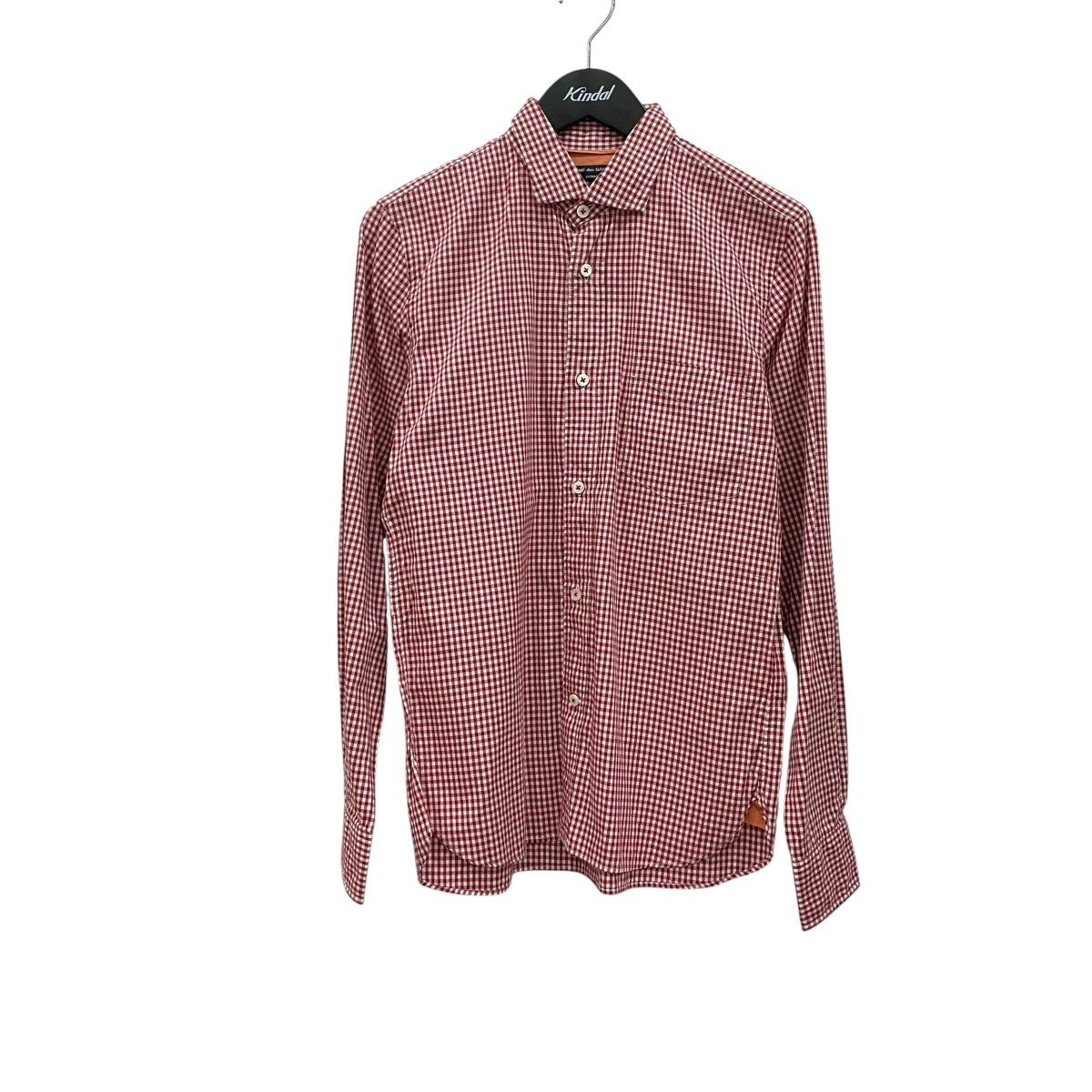 【中古】\u003cBR\u003eCOMME des GARCONS HOMME\u003cBR\u003eギンガムチェックシャツ HM-B023 赤いこと×白いこと 大きさ：S\u003cBR\u003e【必要経費思いかえす】