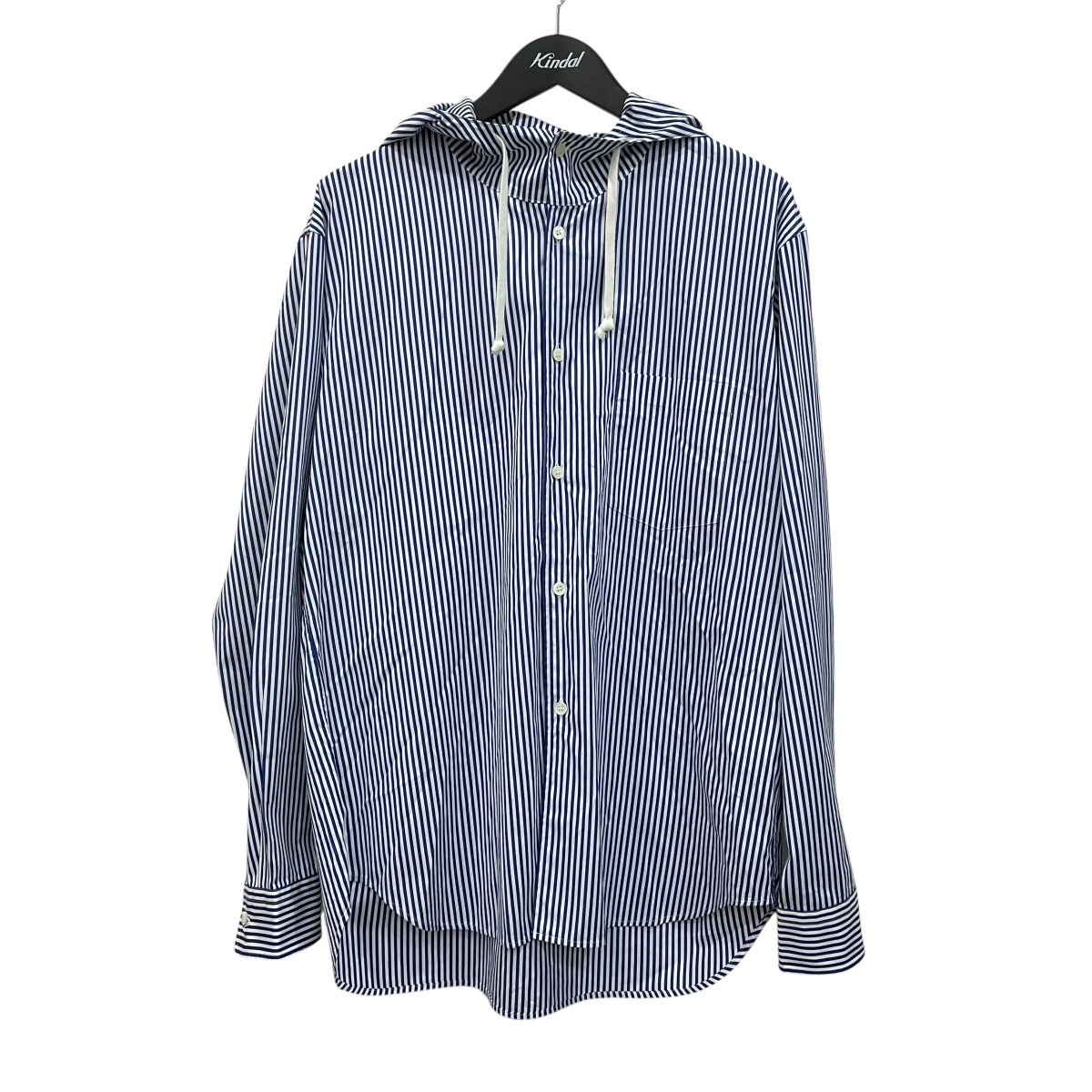 【中古】 COMME des GARCONS HOMME DEUX　 ストライプ柄 長袖シャツ DN-B042 ブルー サイズ：L 【080326】（コムデギャルソンオムドゥ）