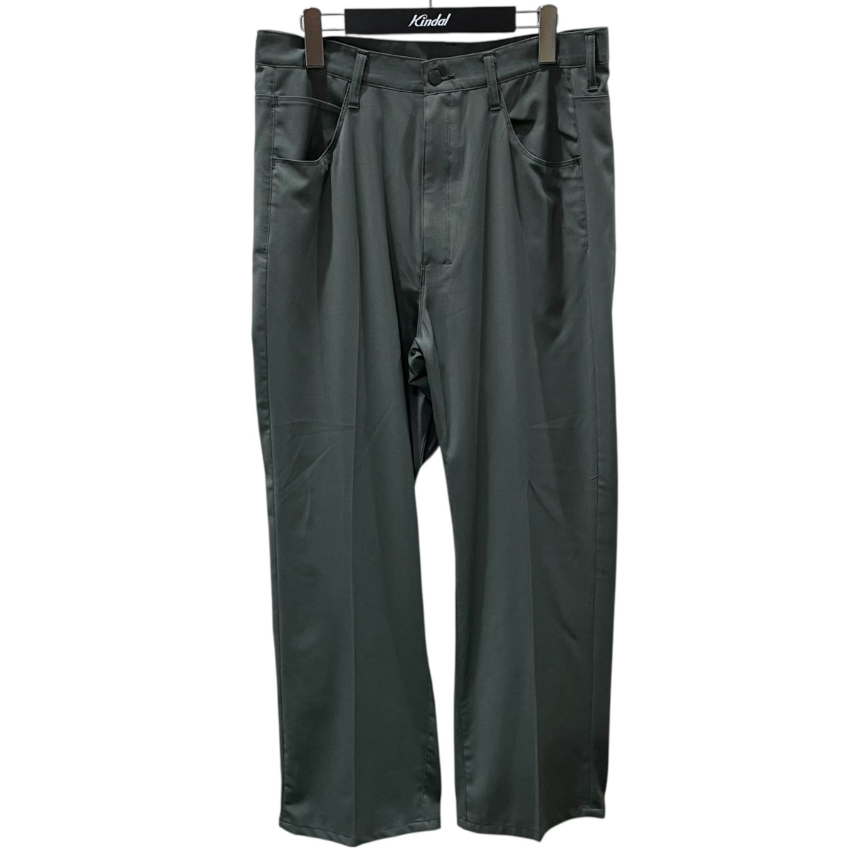 【中古】\u003cBR\u003eANCELLM\u003cBR\u003e23AW スラックスズボン下 W／P STRAIGHT PANTS 羊毛ポリエステル 引っ切りないズボン下 ANC-PT44 緑であること 大きさ：2\u003cBR\u003e【通貨価値思いなおす】