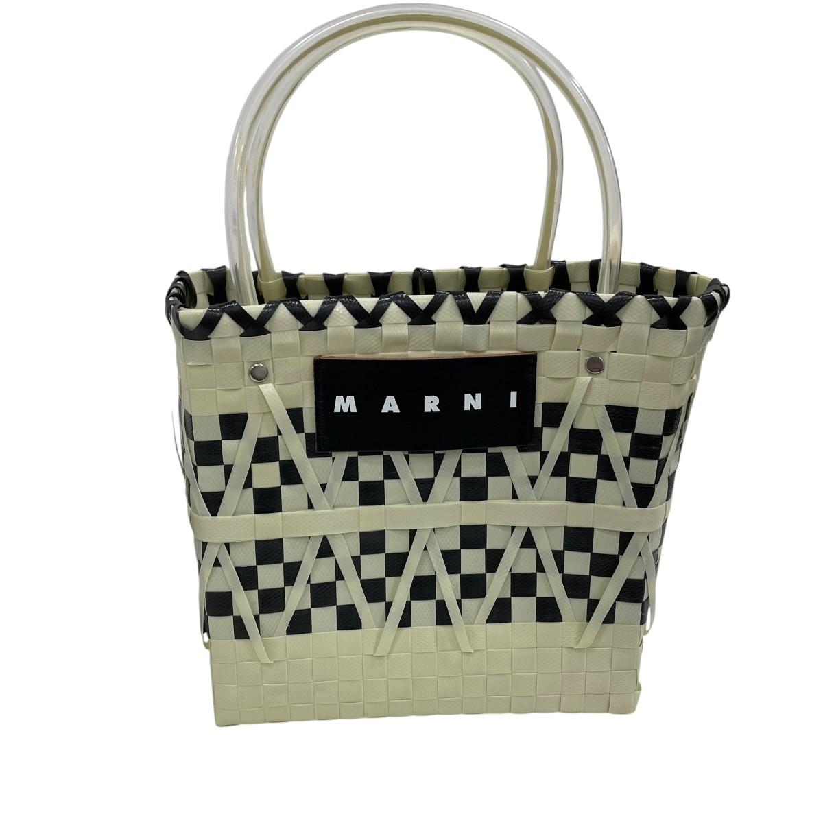 【中古】 MARNI　 ステンシル カゴバッグ ホワイト 【080326】（マルニ）