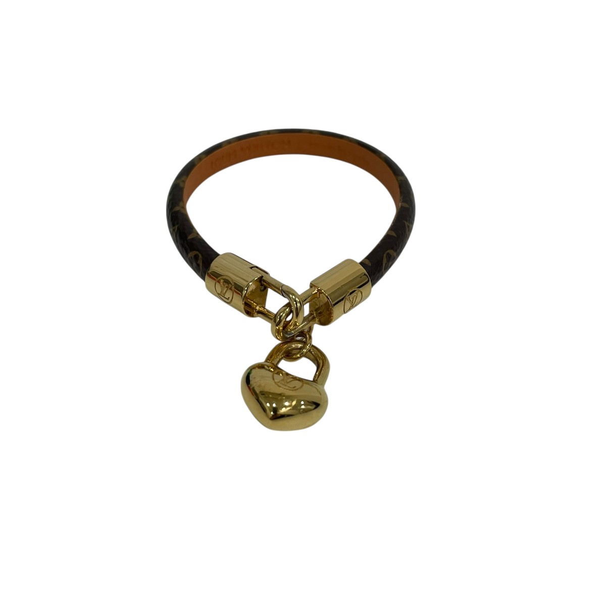 【中古】 LOUIS VUITTON クレイジー イン ロック ブレスレット M6451 ゴールド×ブラウン 【080326】(ルイヴィトン)