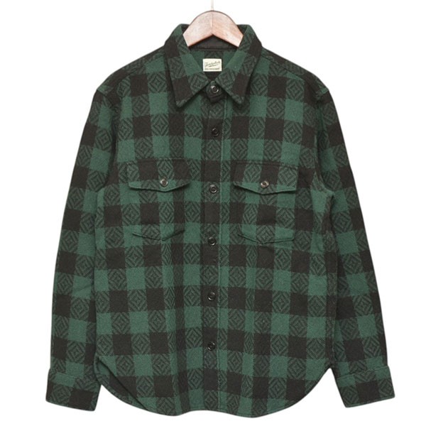 【中古】 TENDERLOIN　 2015AW　T-BAFFALO SHIRT JACKET　バッファローチェックウールシャツジャケット グリーン サイズ：S 【070326】（テンダーロイン）