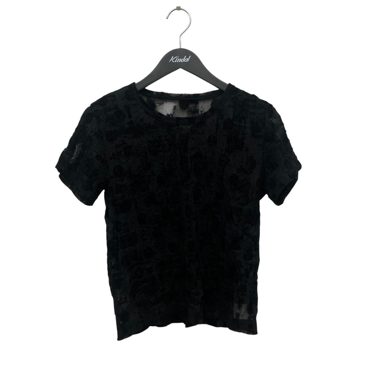 【中古】 Y’s　 23SS ドット柄 シワ加工Tシャツ YH-T15-961 ブラック サイズ：2 【080326】（ワイズ）