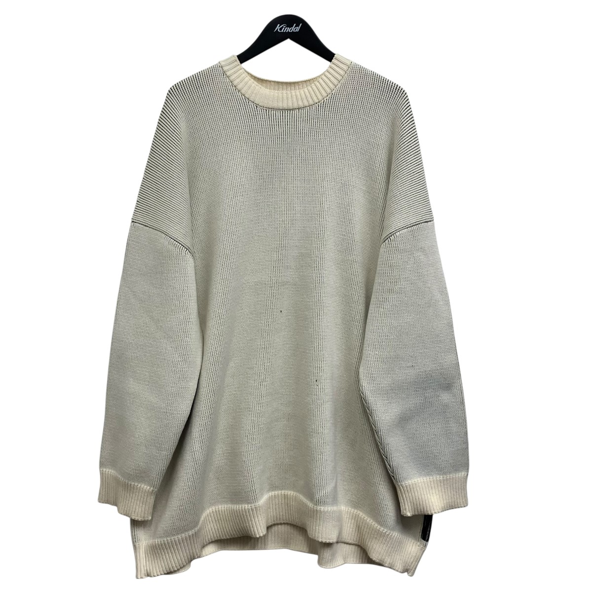【中古】RAF SIMONS　バックデザインニット アイボリー&times;ブラック&times;レッド サイズ：L 【080326】（ラフシモンズ）｜ブランド古着のカインドオル