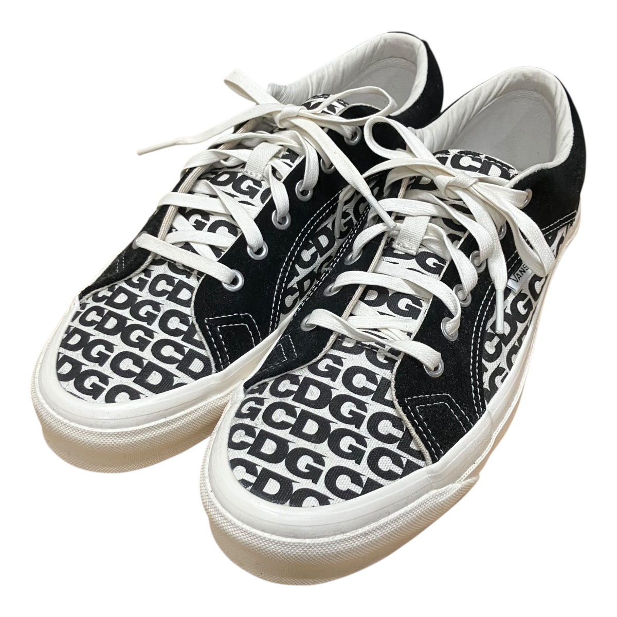 【中古】 VANS×CDG　 ローカットスニーカー ブラック×ホワイト サイズ：27.0 【080326】（バンズ×シーディージー）