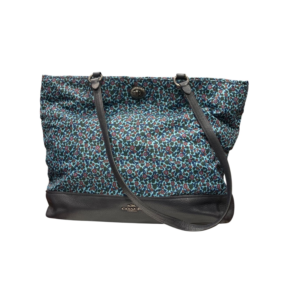 【中古】 COACH　 フローラルトートバッグ F59435 ブルー系 【080326】（コーチ）