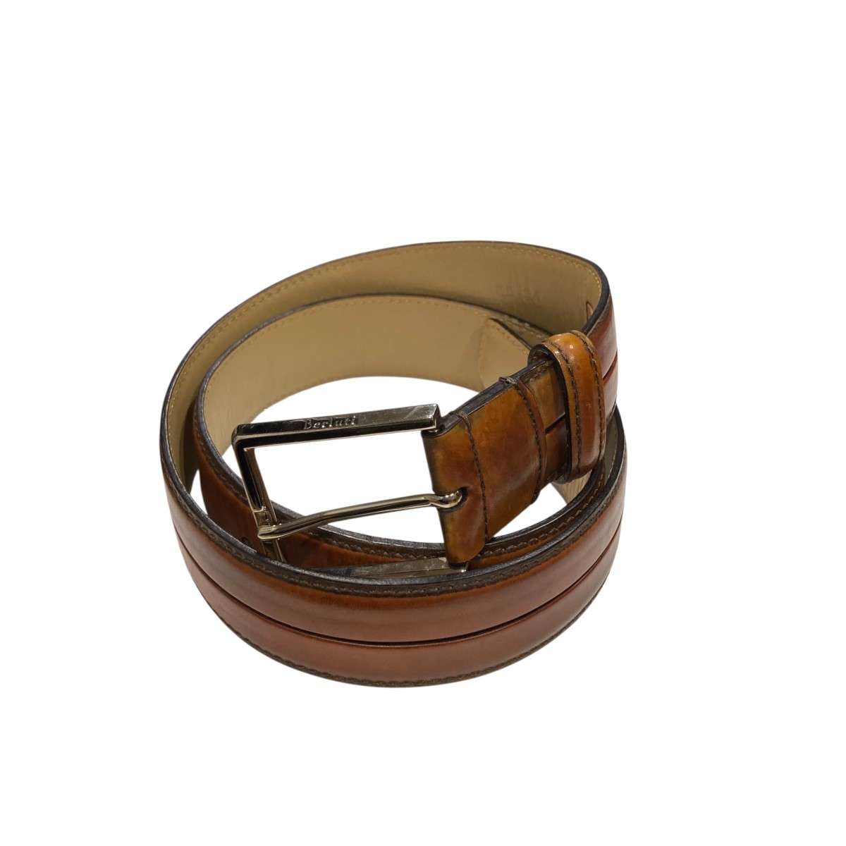 【中古】Berluti なめし革胴締め 1102 赤銅色 大きさ：85 34 【080326】（ベルルッティ）