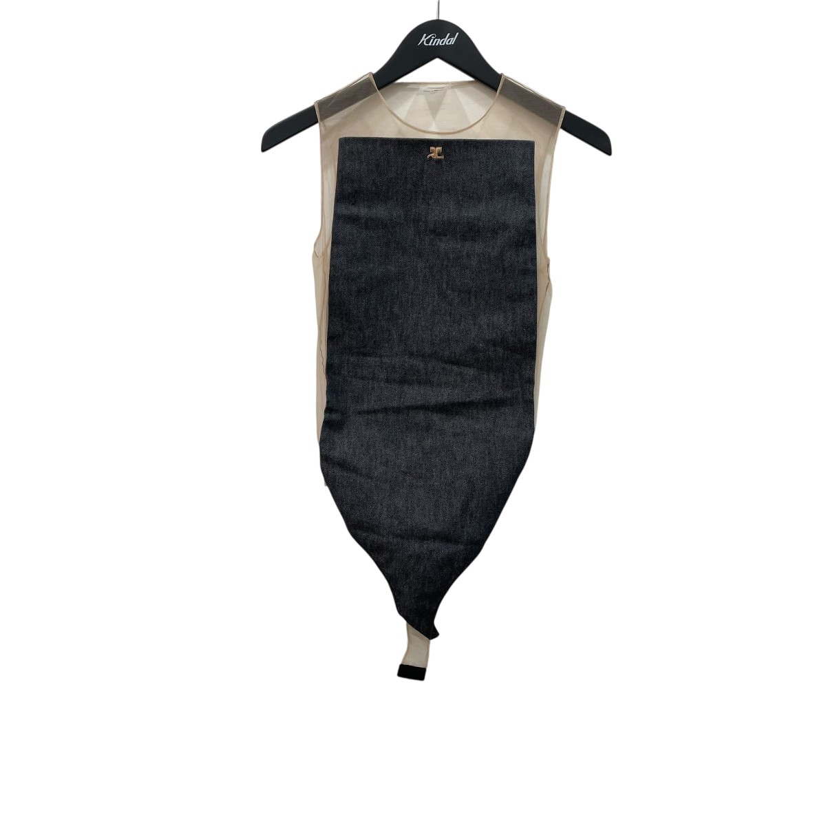 【中古】 courreges　 ノースリーブカットソー 424JBD112DE0035B146 インディゴ サイズ：S 【090326】（クレージュ）