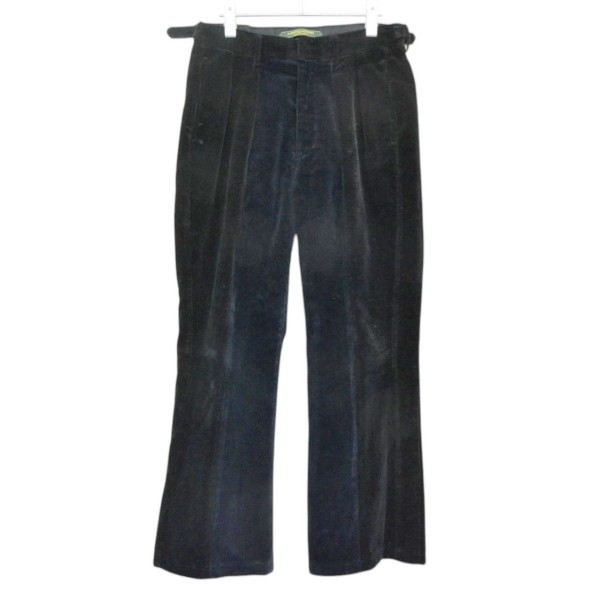 【中古】The DUFFER N NEPHEWSコーデュロイパンツ ワイドパンツ DN-RK-72381 ブラック×ネイビー サイズ:S【価格見直し】|ブランド古着のカインドオル