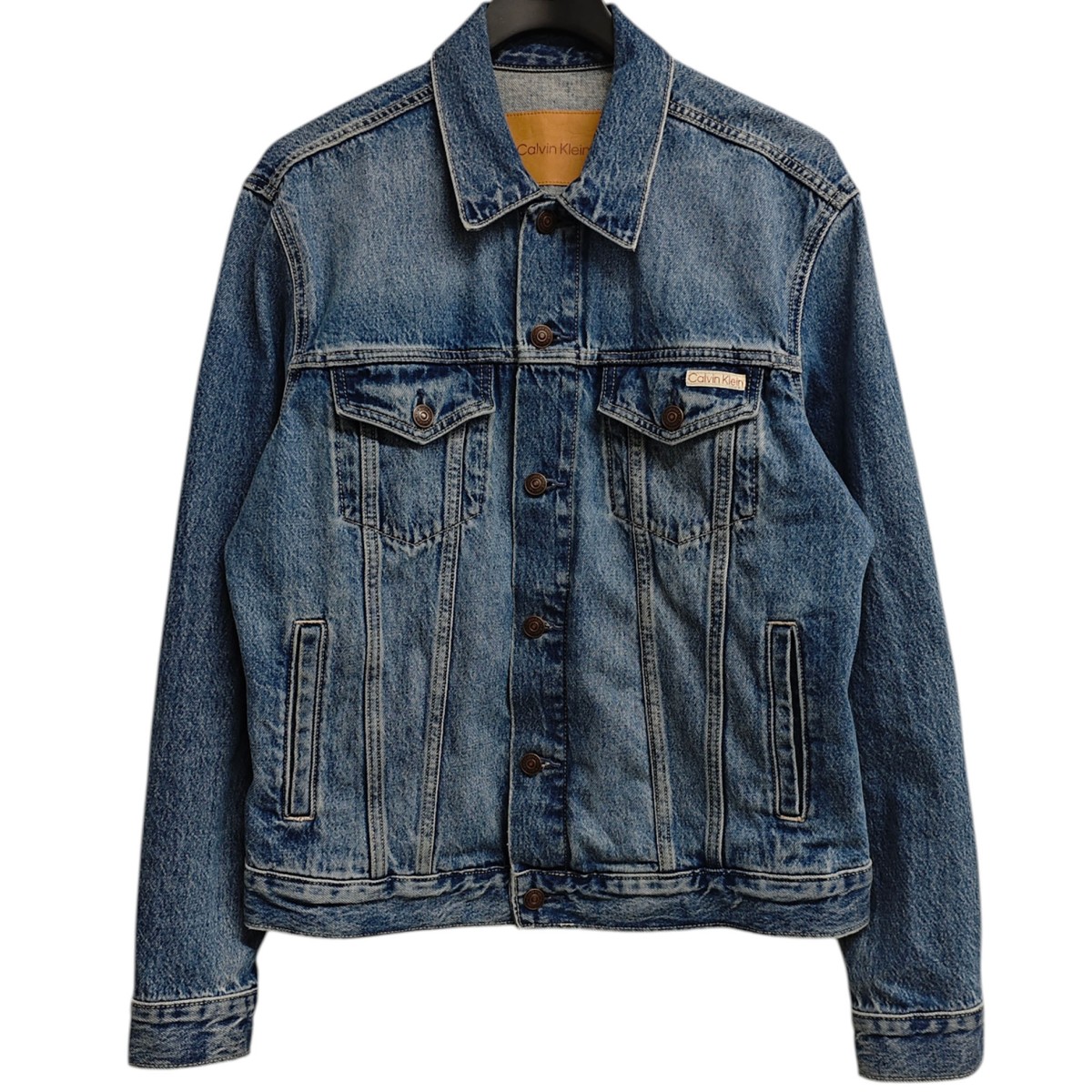 【中古】 Calvin Klein ヴィンテージ加工デニムジャケット インディゴ サイズ:M 【080326】(カルバンクライン)