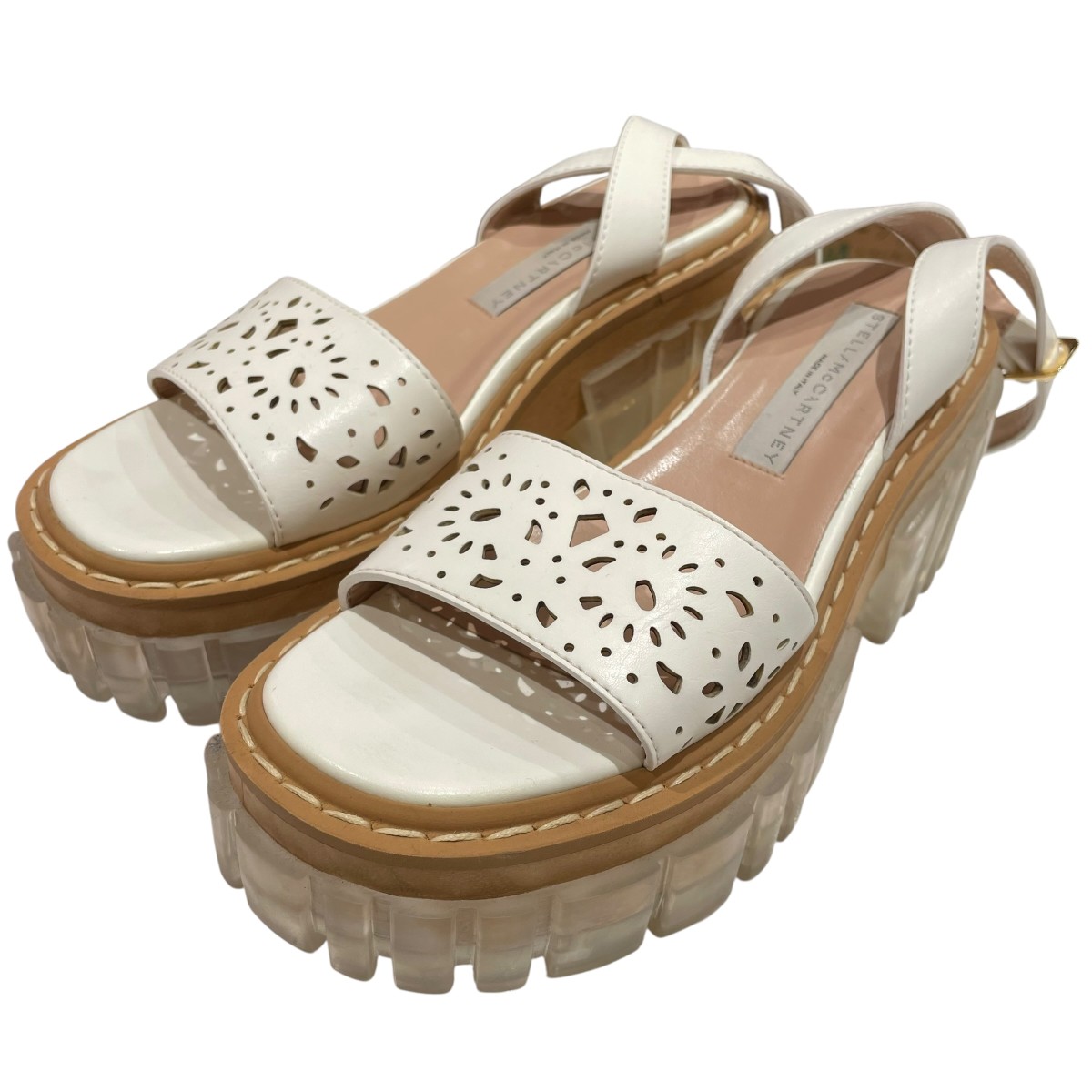 【中古】 STELLA McCARTNEY サンダル ホワイト×ベージュ サイズ：35 【価格見直し】