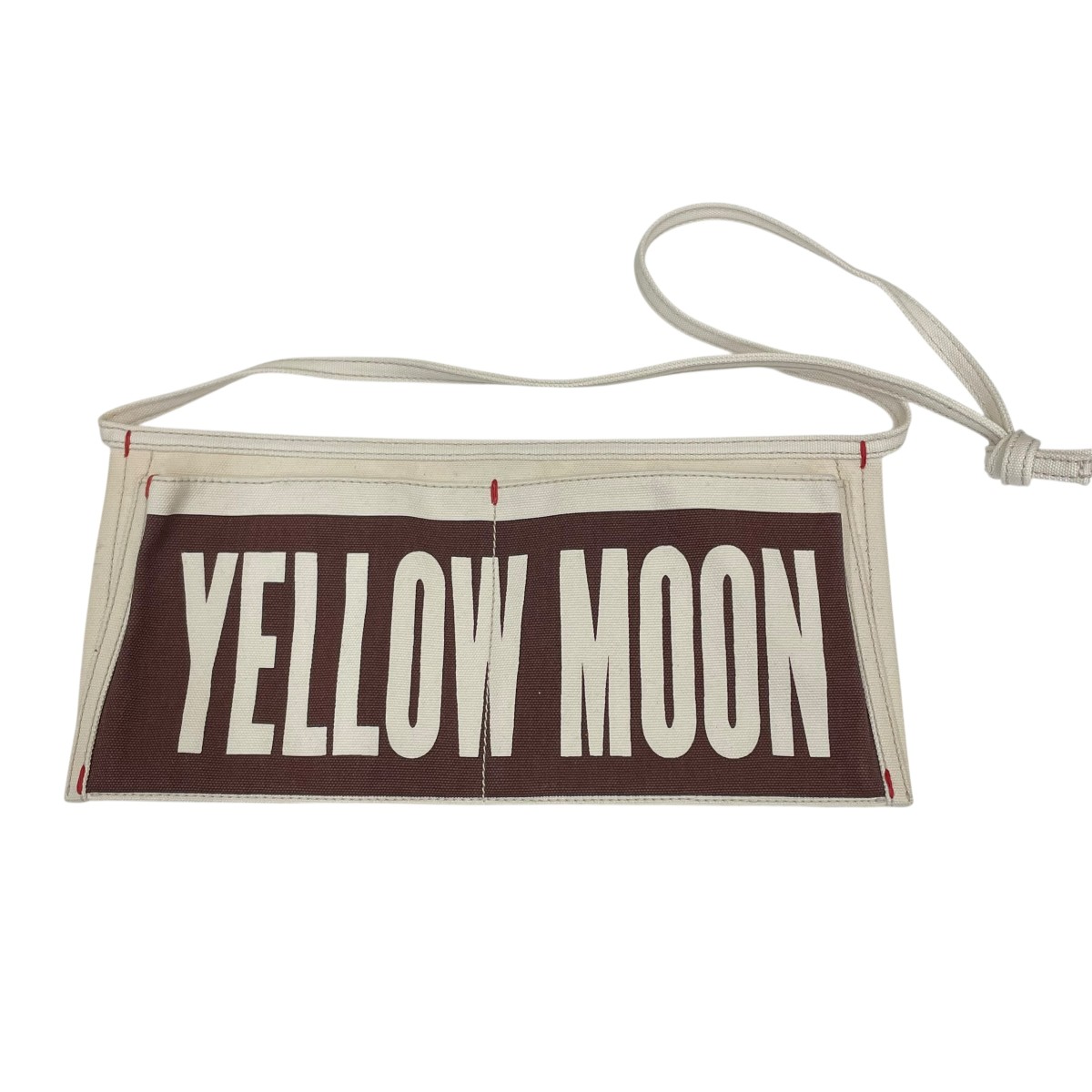 【中古】 JIL SANDER　 2WAY キャンバスバッグ YELLOW MOON ショルダーバッグ ホワイト 【080326】（ジルサンダー）