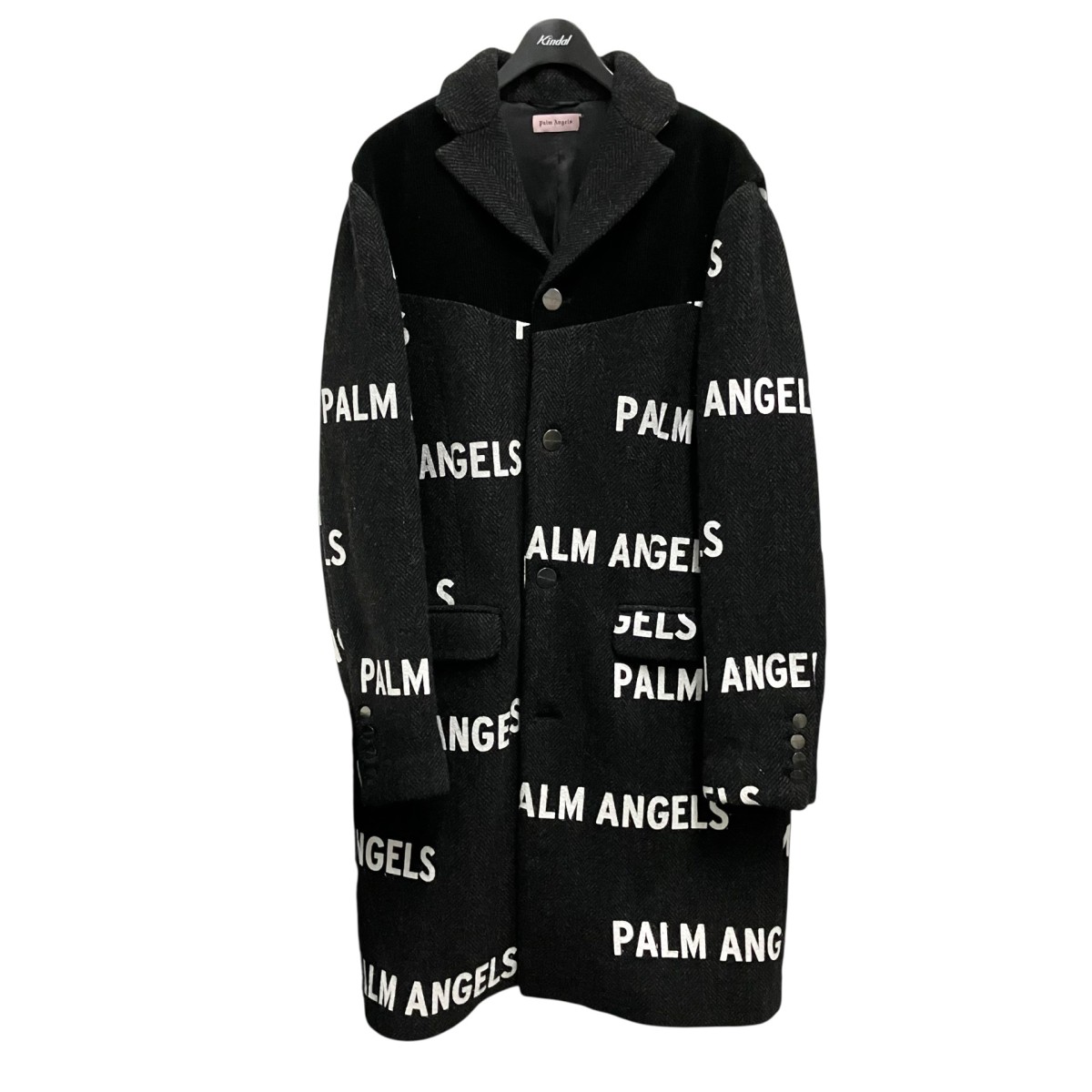 【中古】 Palm Angels　 ロゴコート PMEA056F18426011 ブラック サイズ：50 【010426】（パームエンジェルス）