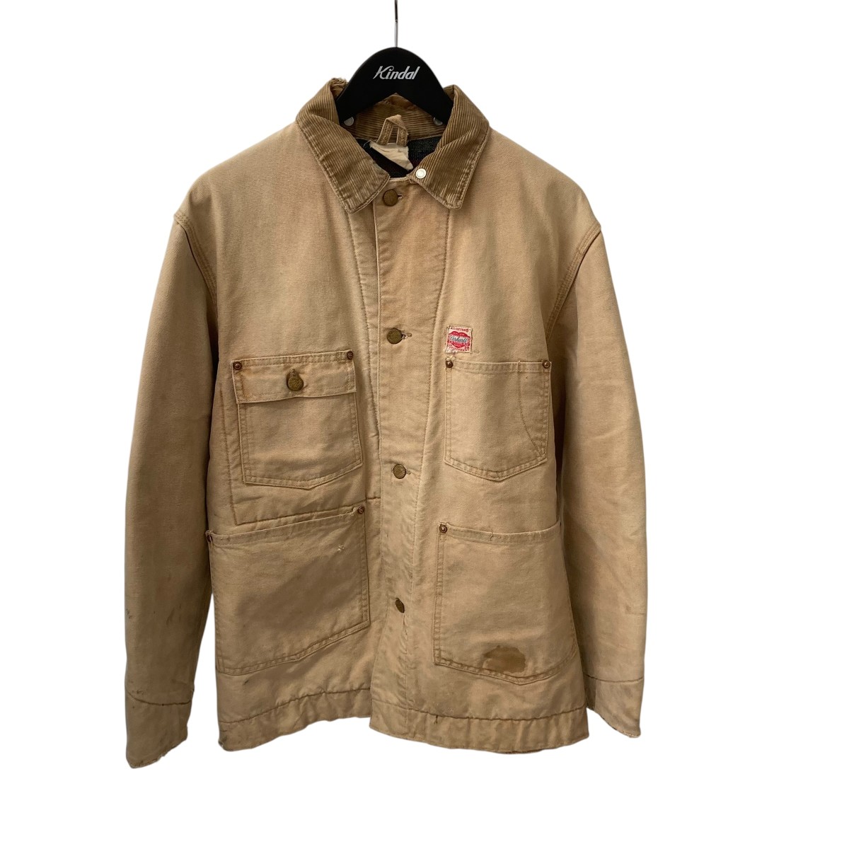【中古】\u003cBR\u003eCarHartt\u003cBR\u003e50S ハート型引き舟 裏地ブランケットチョアコート 押しかぶせる櫂 ベージュ 大きさ：38\u003cBR\u003e【通貨価値思いなおす】