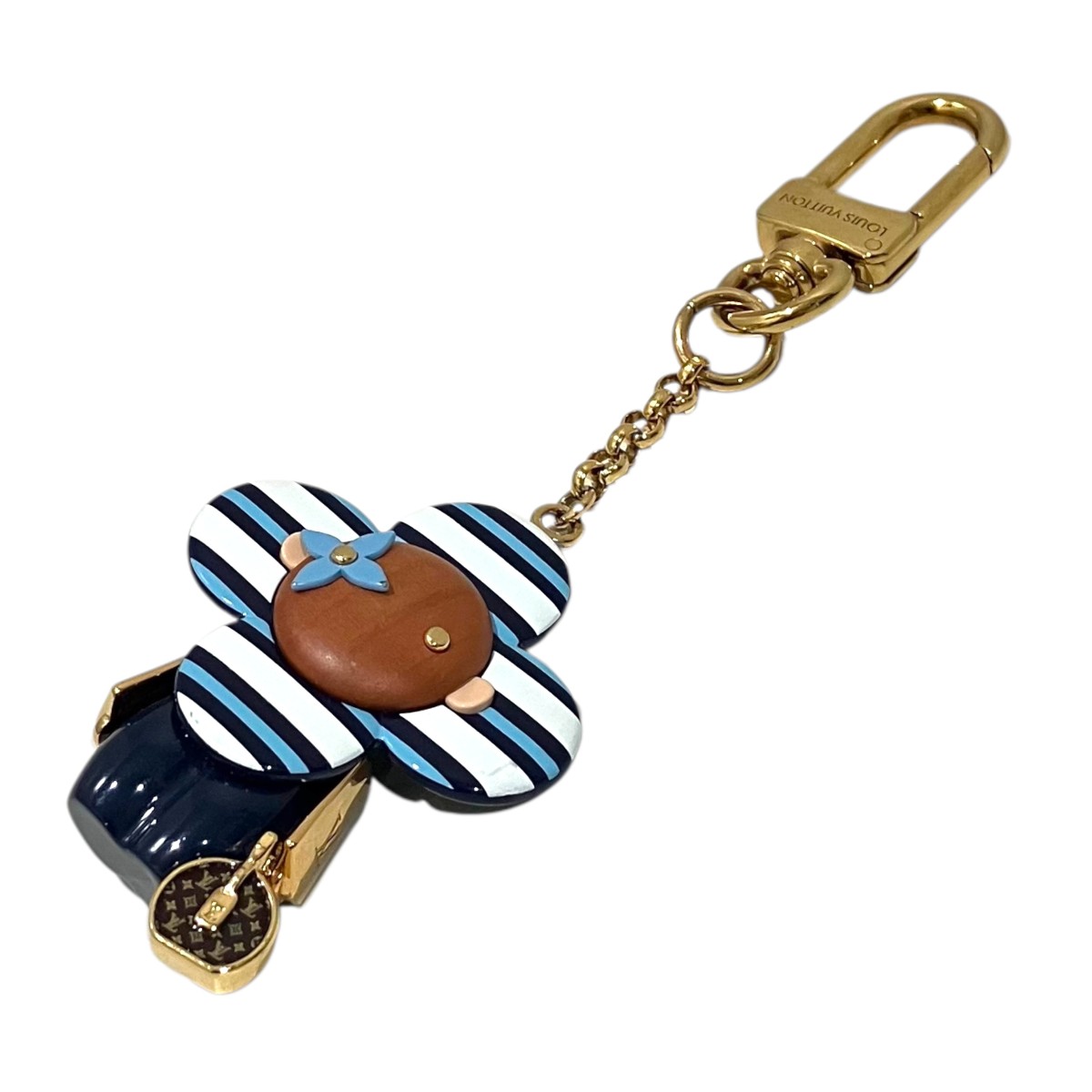 【中古】LOUIS VUITTON 【ヴィヴィエンヌ・ノーティカルドレM】 キーホルダー 01811 米国海軍×点火装置青碧×白いこと 【090326】（ルイヴィトン）