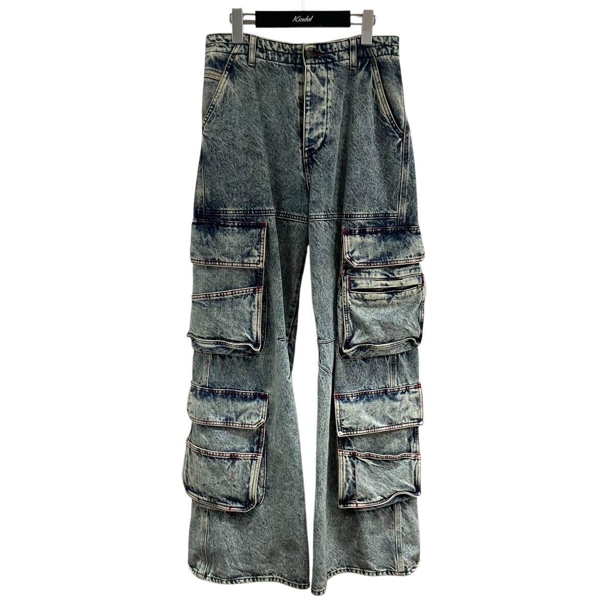 【中古】DIESEL カーゴデニムパンツ インディゴ サイズ：W24 【090326】（ディーゼル）