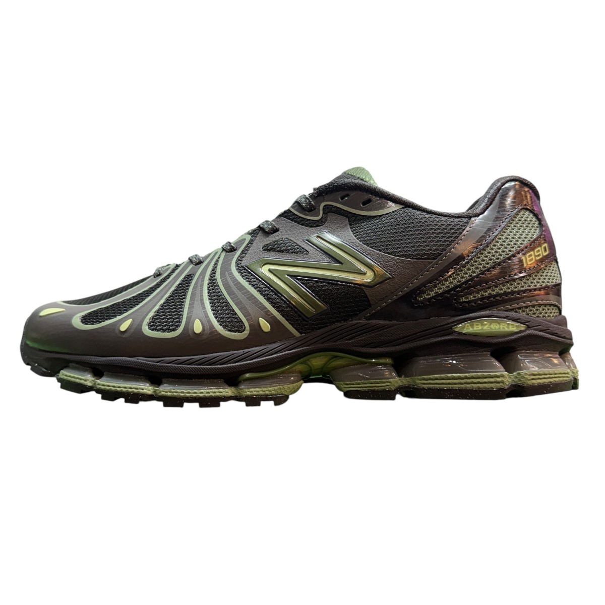 【中古】 NEW BALANCE 26SS／ 1890 FADED BLACK／UTILITY GREEN ／U189071H スニーカー U189071H ブラック×グリーン サイズ：US9/27cm 【価格見直し】