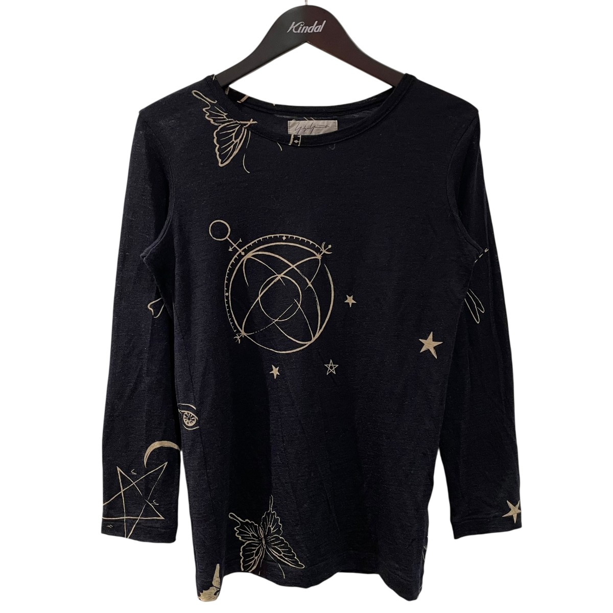 【中古】 YOHJI YAMAMOTO　 長袖カットソー FC-T32-576 ネイビー サイズ：2 【090326】（ヨウジヤマモト）