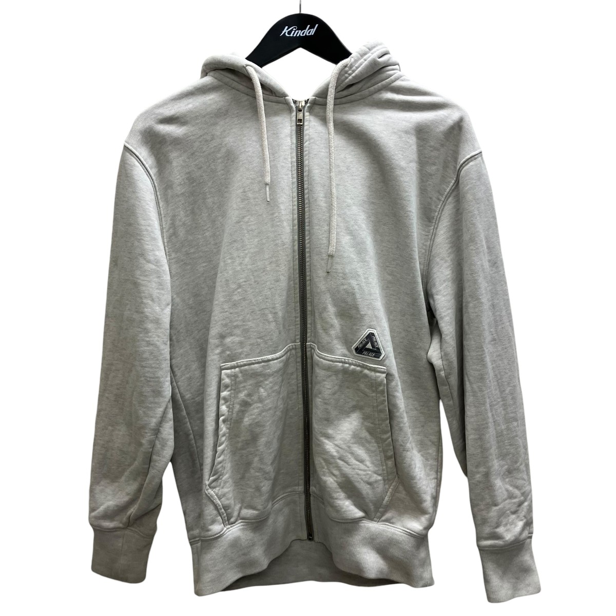 【中古】 PALACE　 ジップパーカー ライトグレー サイズ：S 【100326】（パレス）