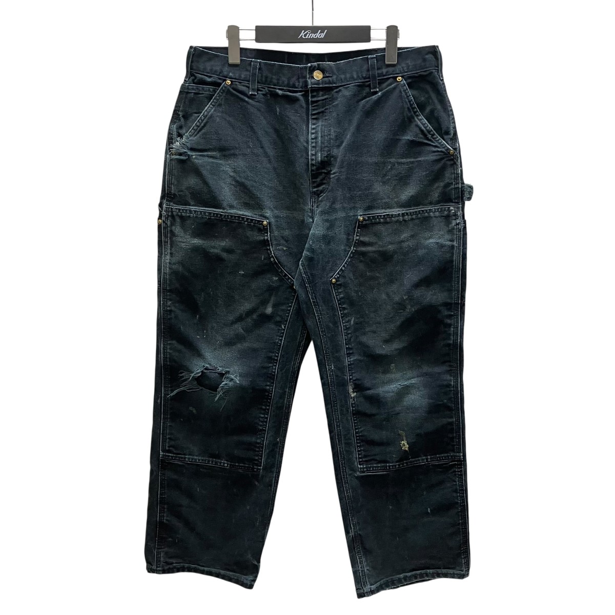【中古】 CarHartt　 USA製ペインターデニムパンツ ブラック サイズ：36×30 【100326】（カーハート）