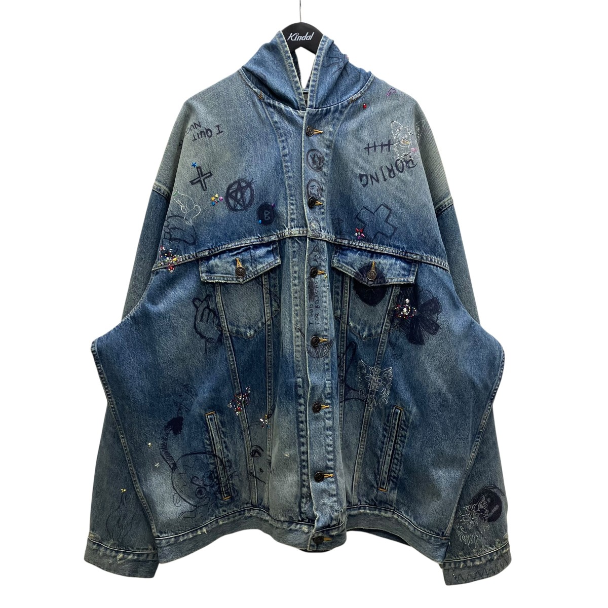 楽天市場】【中古】 バレンシアガ デニムパデッドジャケット 681689 