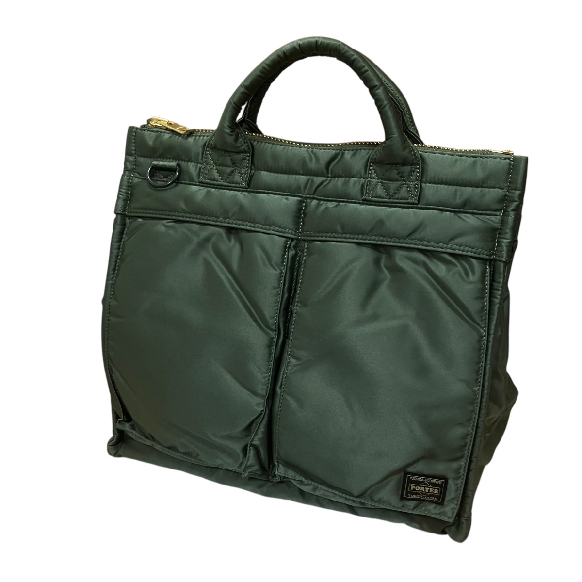 【中古】 PORTER　 スクエアトートバッグ グリーン サイズ：- 【100326】（ポーター）