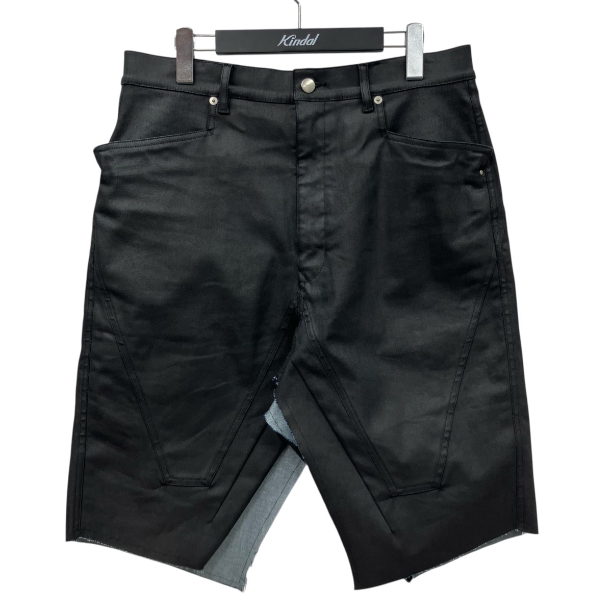 【中古】\u003cBR\u003eRICK OWENS\u003cBR\u003e「SLIVERED SKIRT」 ジーンズスコート RP02D3363 SMT 黒いこと 大きさ：28\u003cBR\u003e【通貨価値思いなおす】