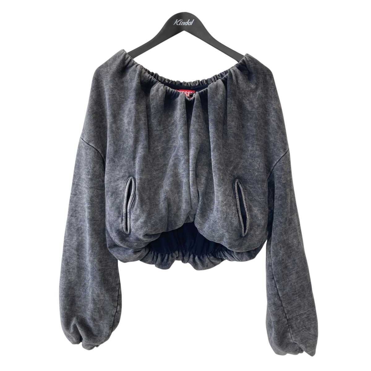 【中古】\u003cBR\u003eDIESEL\u003cBR\u003eCropped Sweatshirt スウェットトレーナー A17074 薄墨色 大きさ：S\u003cBR\u003e【通貨価値思いなおす】