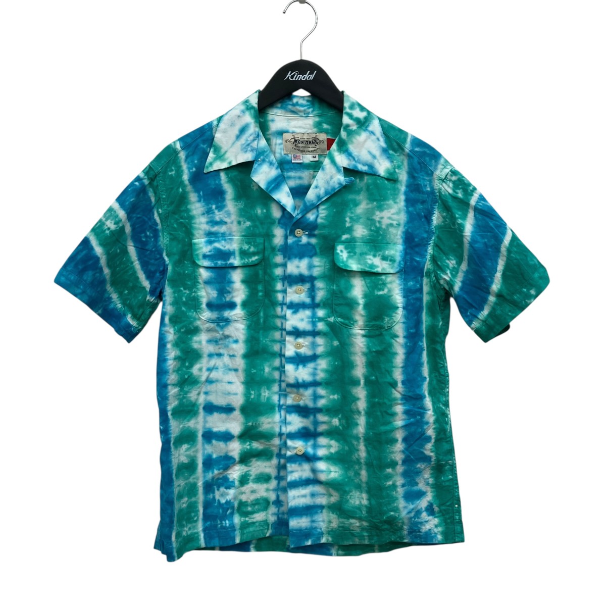 【中古】 MONITALY　 半袖シャツ ブルー×グリーン サイズ：M 【110326】（モニタリー）