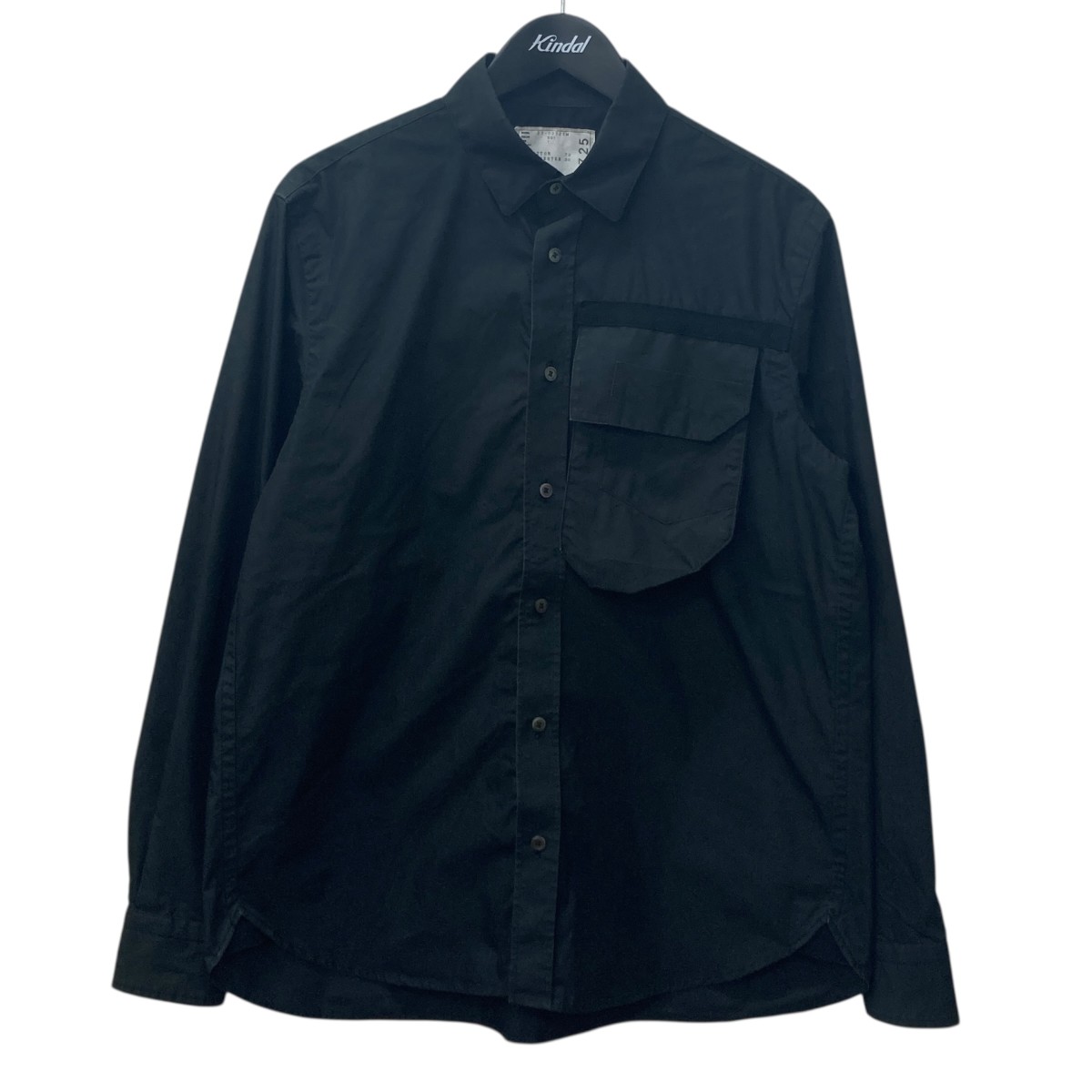 【中古】 sacai　 cotton weather shirt ウェザーシャツ ブラック サイズ：1 【110326】（サカイ）