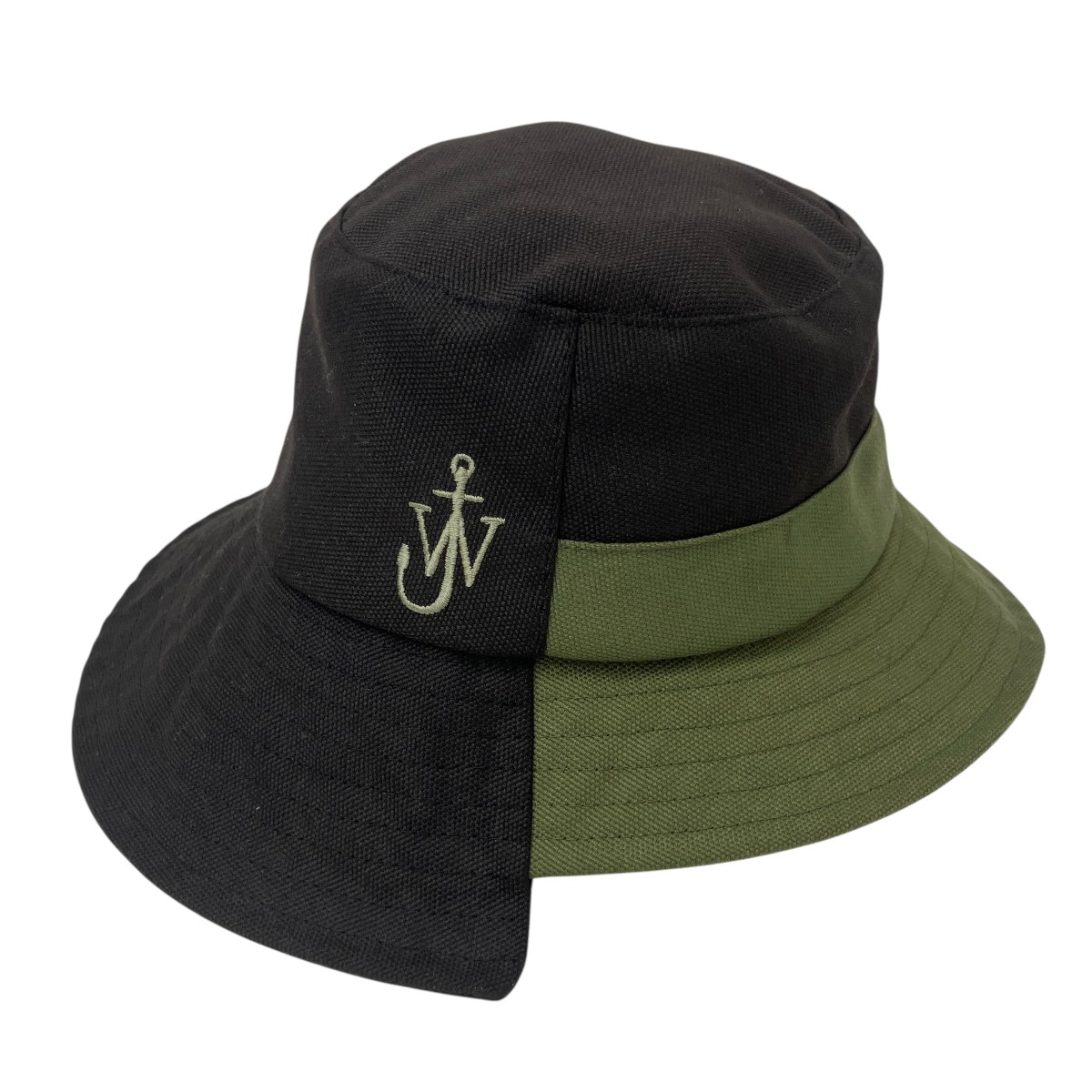 【中古】J．W．ANDERSON かぶり笠 AC0101FA0040993 黒いこと×緑であること 大いさ：56 【090526】（ジョナサンウィリアムアンダーソン） バッグ・小物・ブランド雑貨-ハット