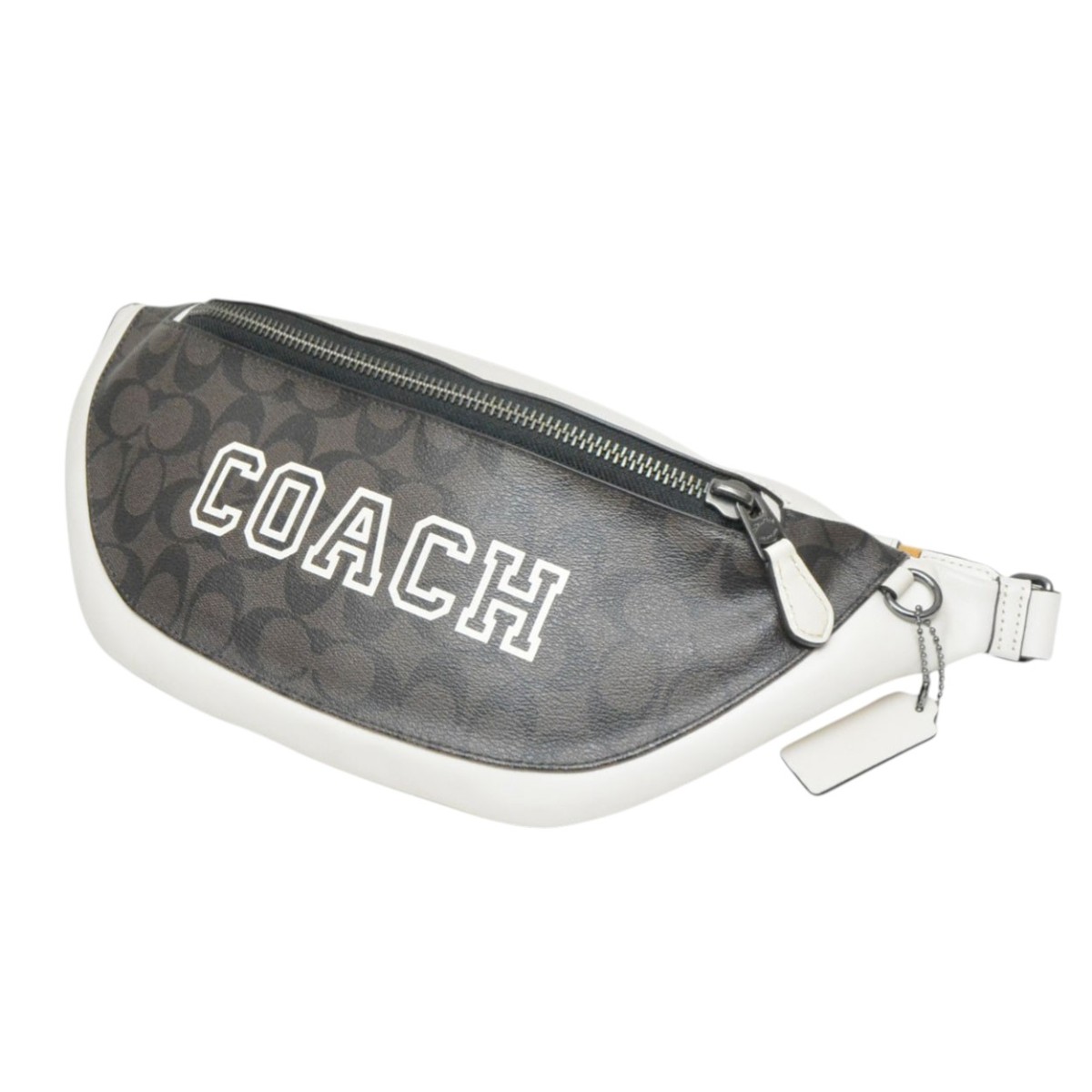 【中古】 COACH　 ワーレン シグネチャー ボディバッグ　ショルダーバッグ　CB912 ブラウン×ホワイト 【110326】（コーチ）