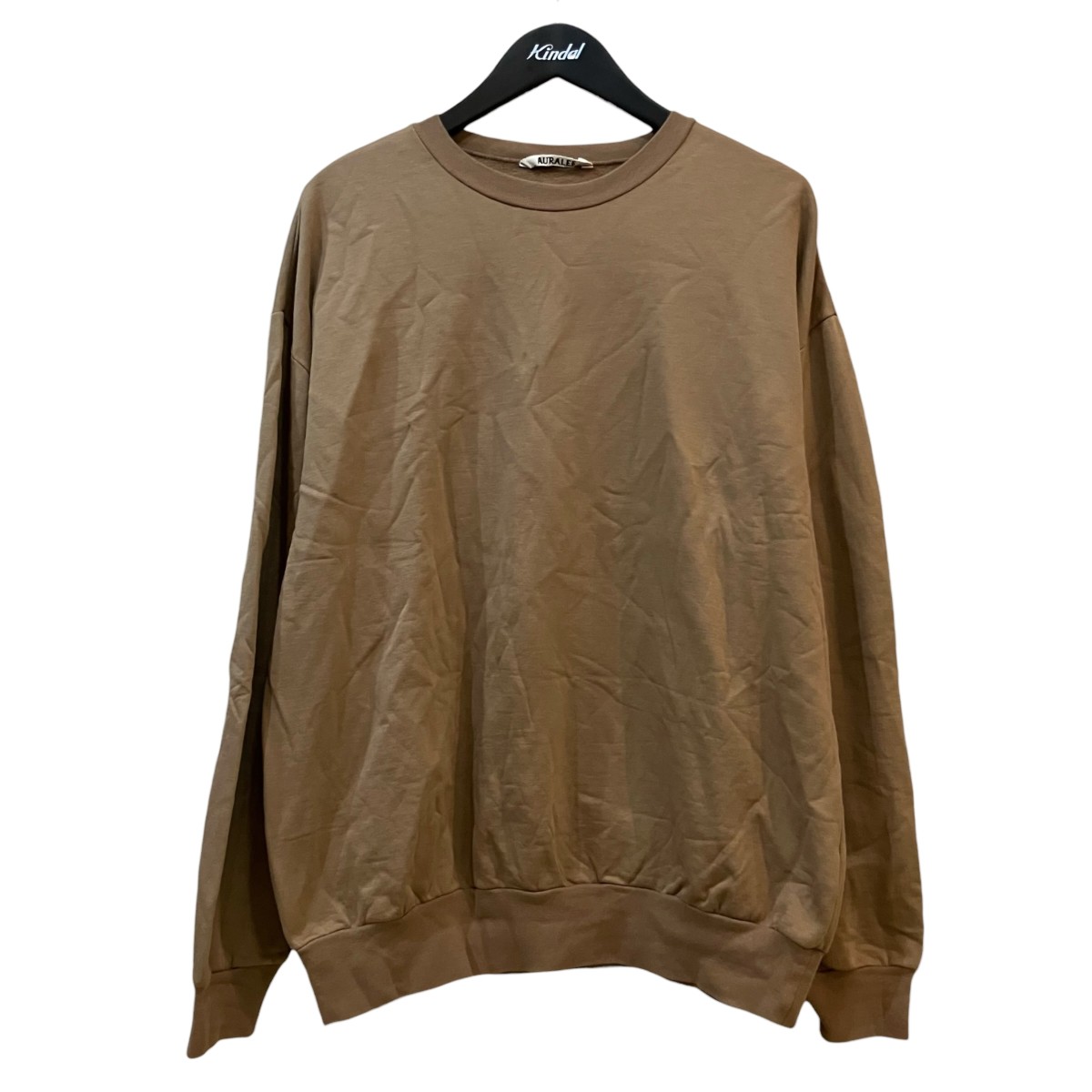 【中古】 AURALEE ELASTIC HIGH GAUGE SWEAT スウェット ブラウン サイズ：3 【価格見直し】