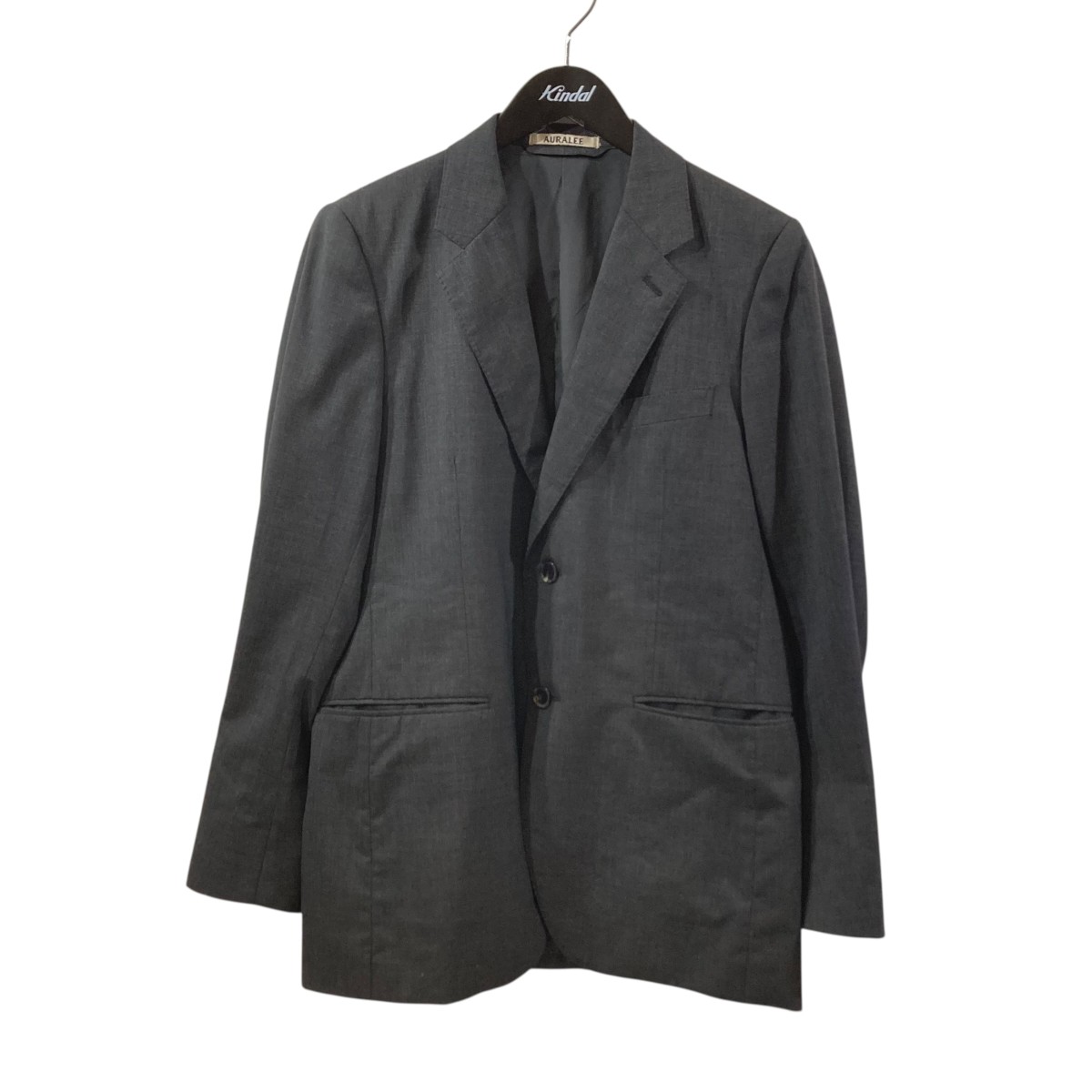 【中古】 AURALEE SUPER FINE TROPICAL WOOL JACKET テーラードジャケット A23SJ02WT グレー サイズ：3 【価格見直し】