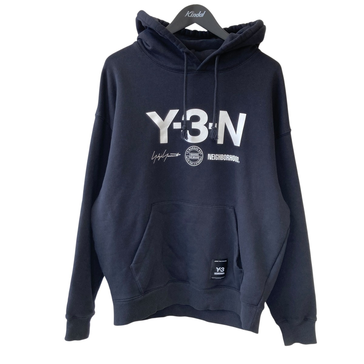 【中古】NEIGHBORHOOD&times;Y-3NBHD GRAPHIC HOODIE プルオーバーパーカー JW7004 ブラック サイズ：S【価格見直し】｜ブランド古着のカインドオル