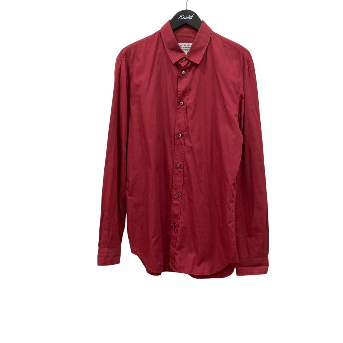 【中古】 Maison Margiela 長袖シャツ S30DL0283 レッド サイズ：50 【価格見直し】