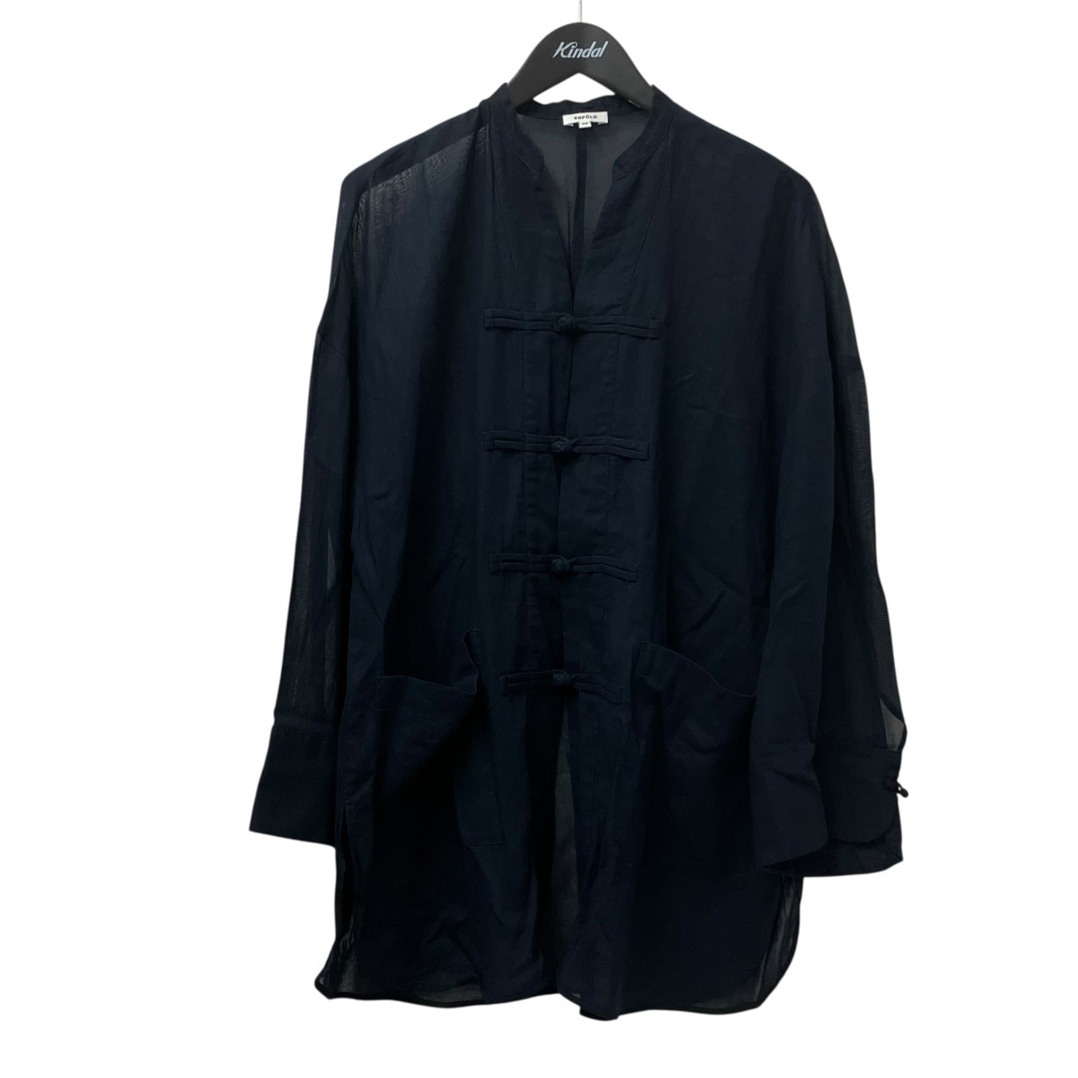 【中古】 ENFOLD　 ブラウス 300DA330-0930 ネイビー サイズ：38 【120326】（エンフォルド）