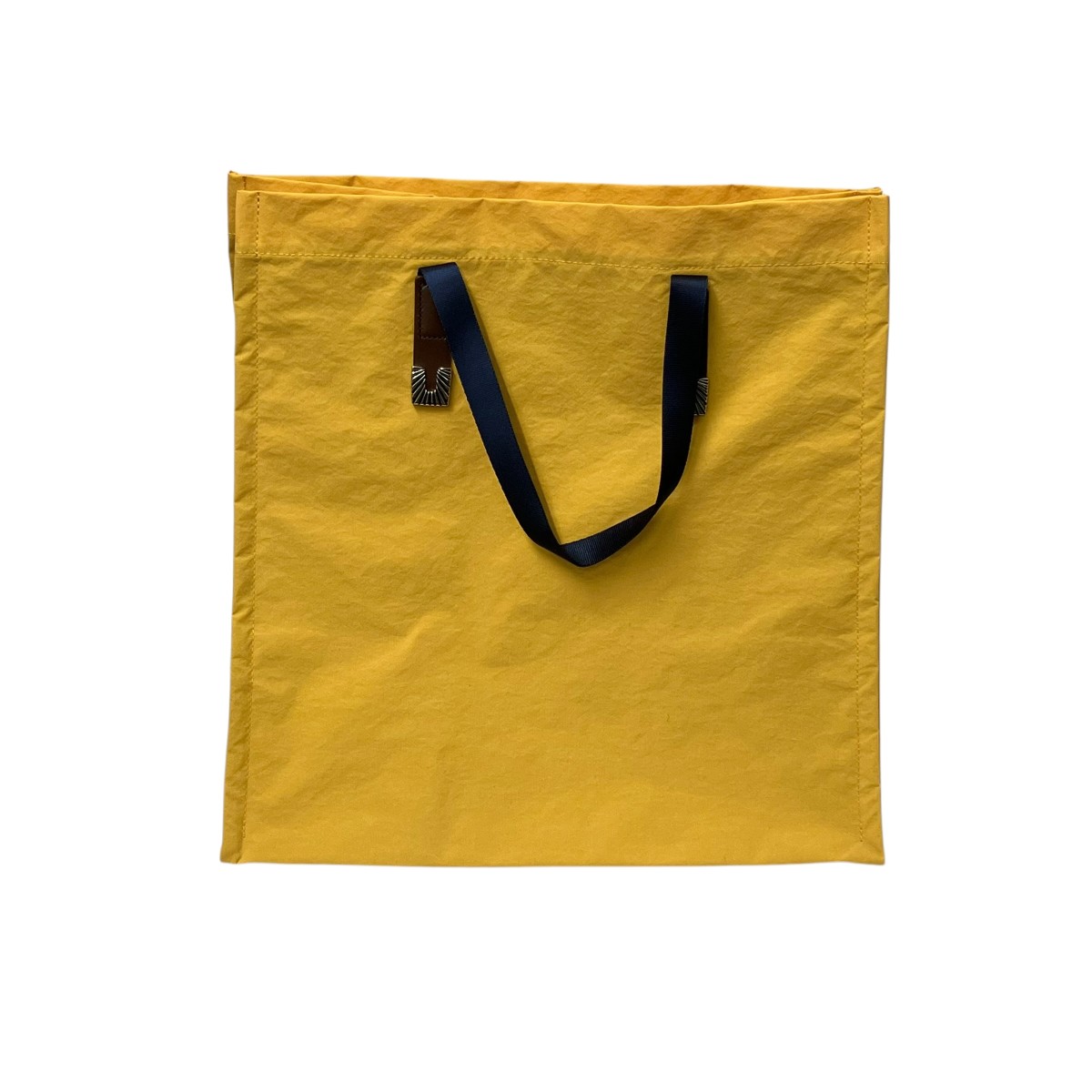 【中古】 TOGA TOO　 SQUARE TIP TOTE BAG トートバッグ TZ252-AG934 イエロー×ネイビー 【120326】（トーガトゥ）