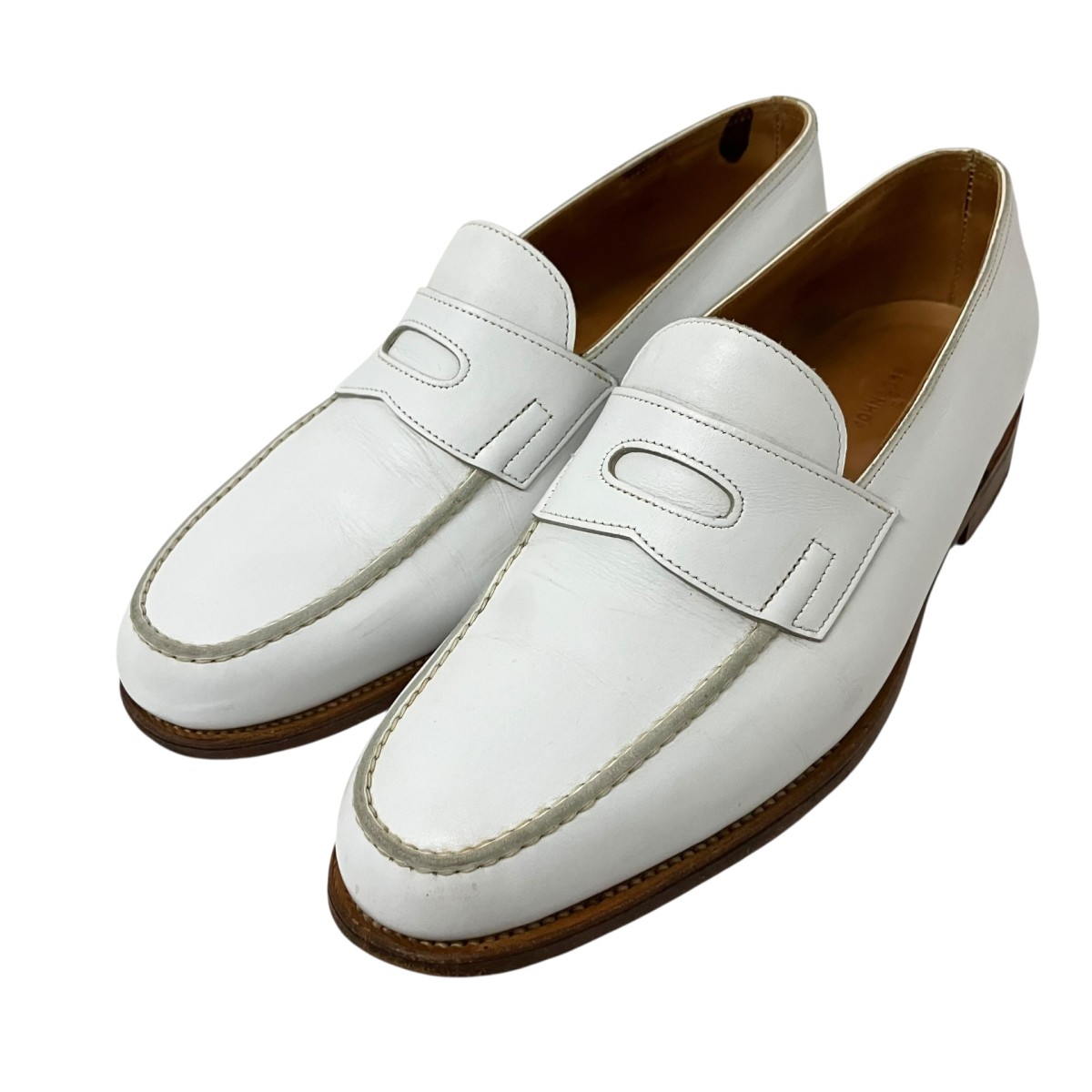 【中古】 JOHN LOBB　 LOPEZ ローファー ホワイト サイズ：7 【120326】（ジョンロブ）