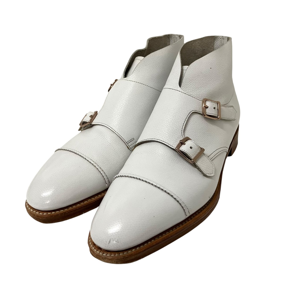 【中古】\u003cBR\u003eJOHN LOBB\u003cBR\u003eWILLIAM 2 BOOT モンクストラップショートブーツ 白いこと 大きさ：7\u003cBR\u003e【必要経費思いかえす】