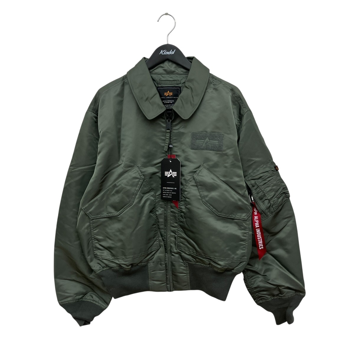 【中古】ALPHA フライトジャケット TA0222-059 カーキ サイズ:L 【120326】(アルファ)|ブランド古着のカインドオル