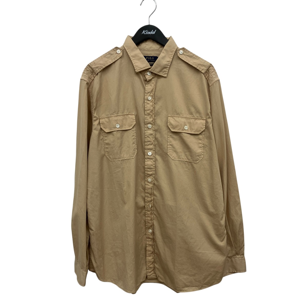 【中古】 POLO RALPH LAUREN　 長袖シャツ ベージュ サイズ：XL 【120326】（ポロラルフローレン）
