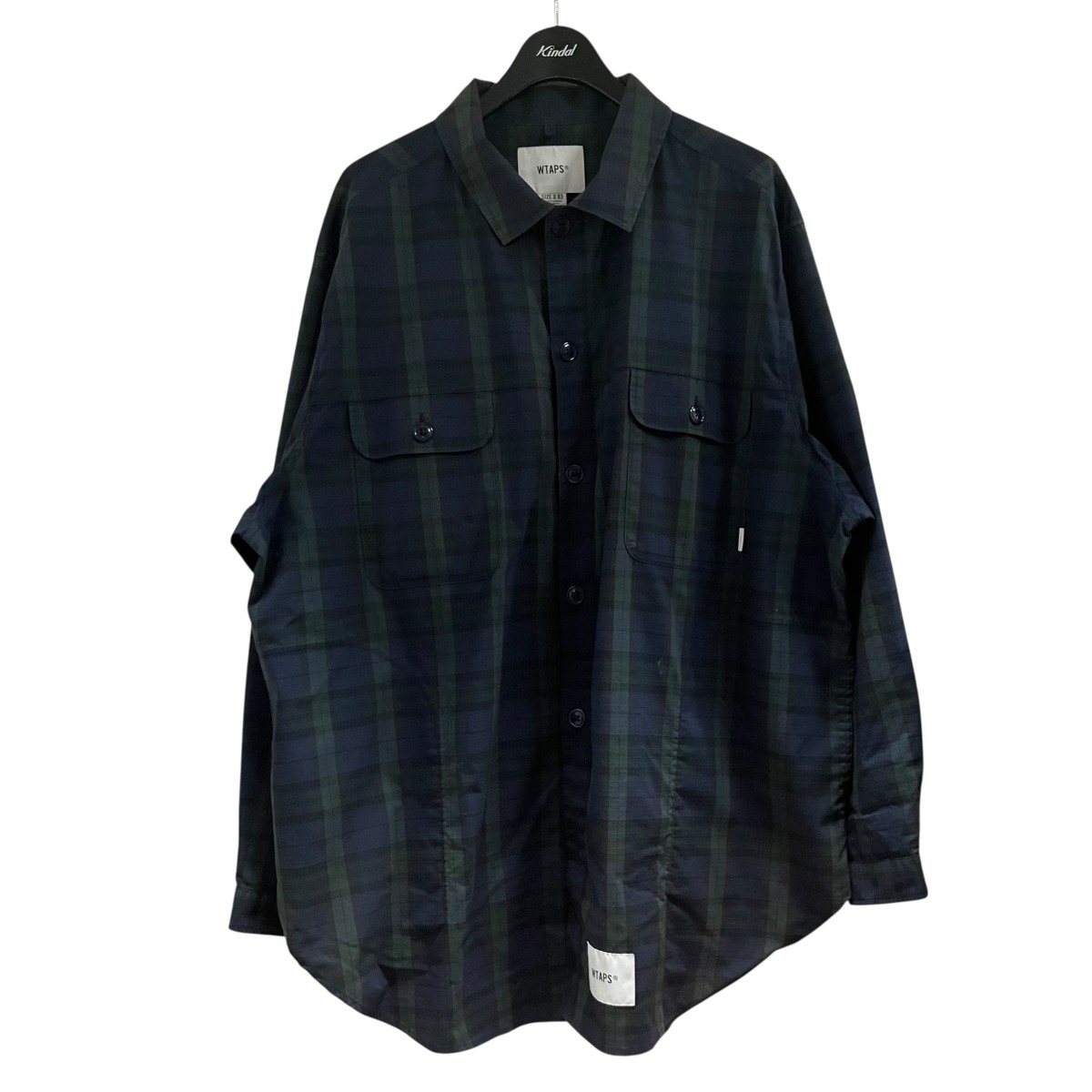 【中古】 WTAPS　 チェックシャツ グリーン×ネイビー サイズ：X03 【120326】（ダブルタップス）